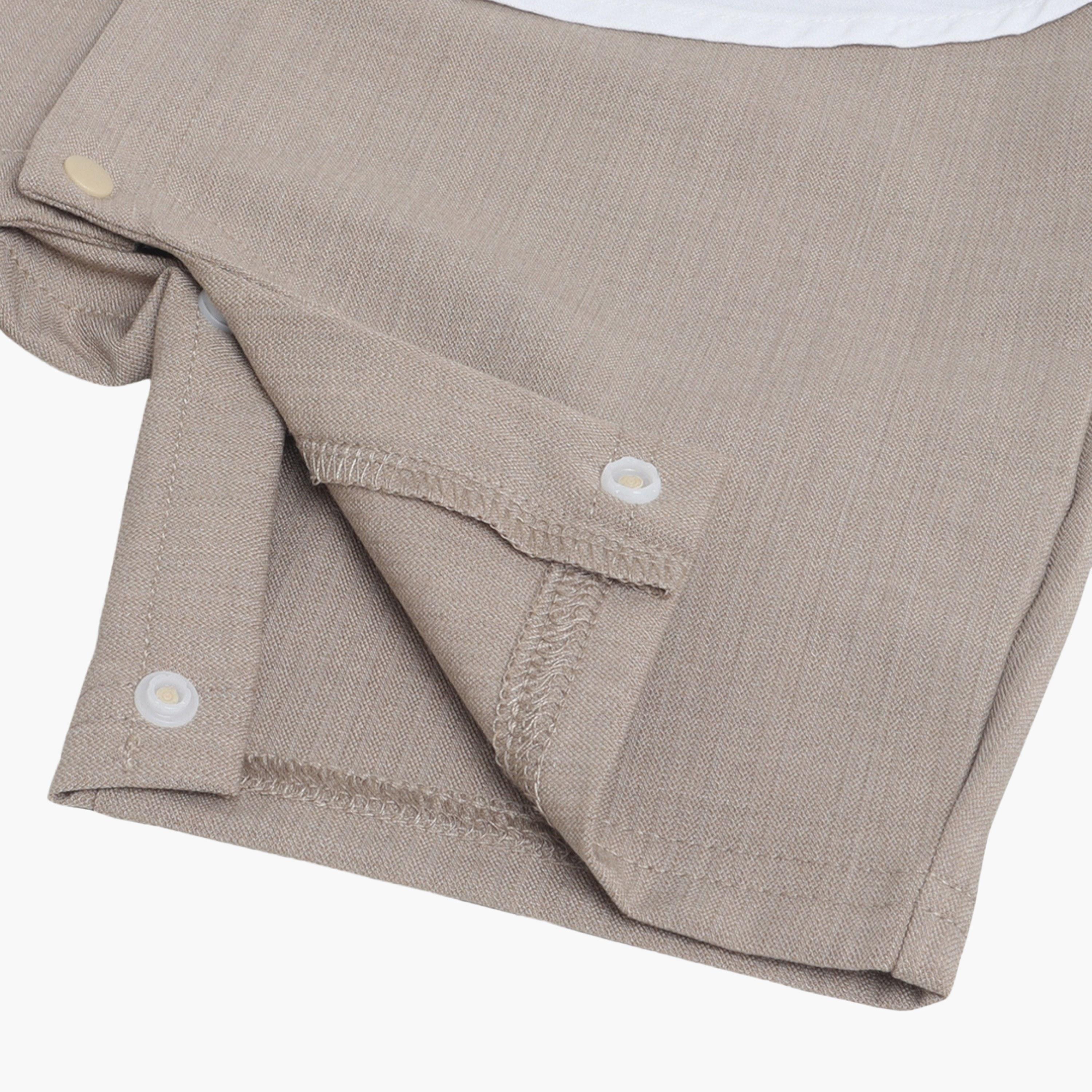 طقم رومبير بتصميم وهمي (موك) مكون من سديري، قميص وربطة عنق من فيكتور آند جين-baby-boys-clothing-rompers-image-1