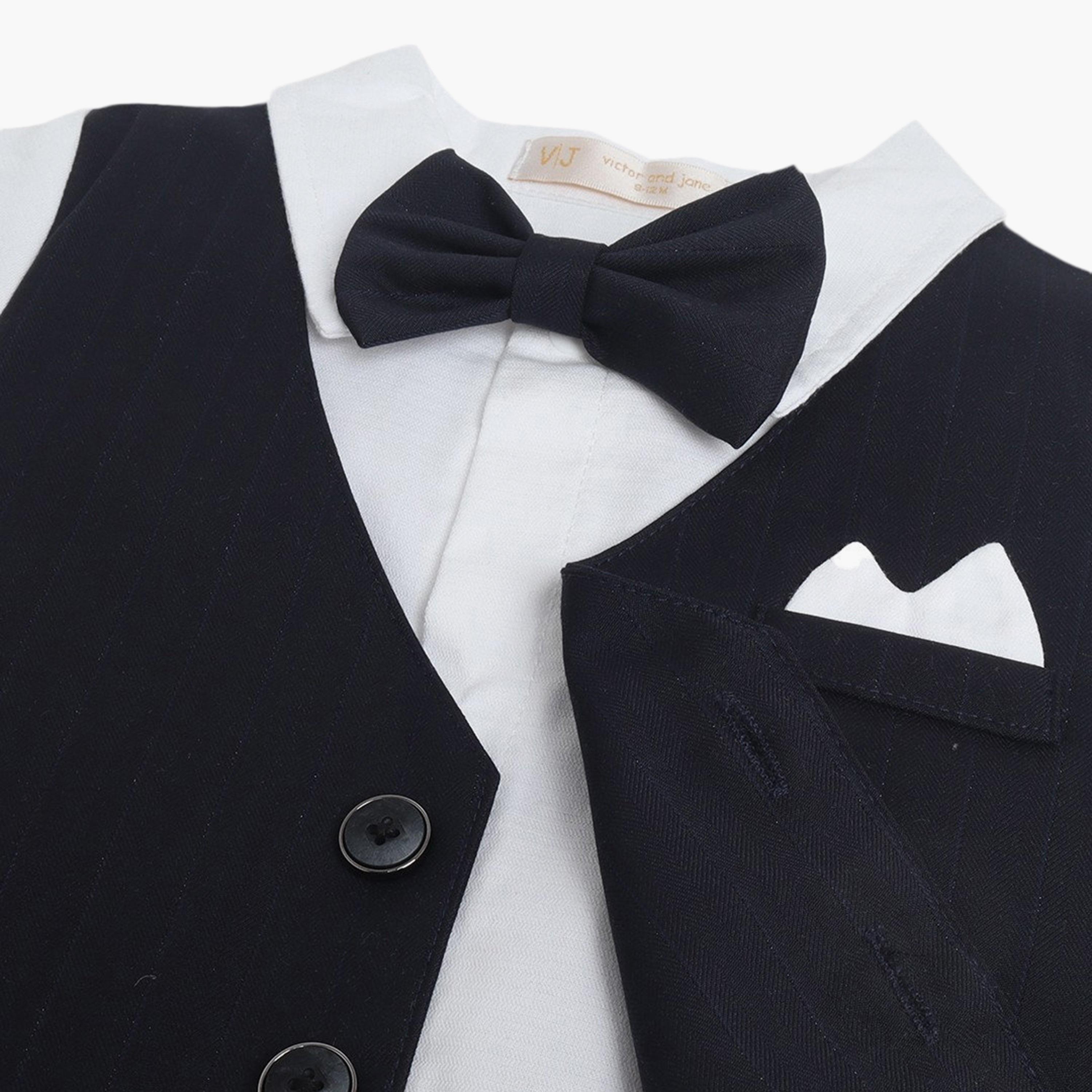 Victor and Jane Waistcoat, Shirt & Bow Tie Mock Rompers Set-boys-clothing-rompersanddungarees-image-6