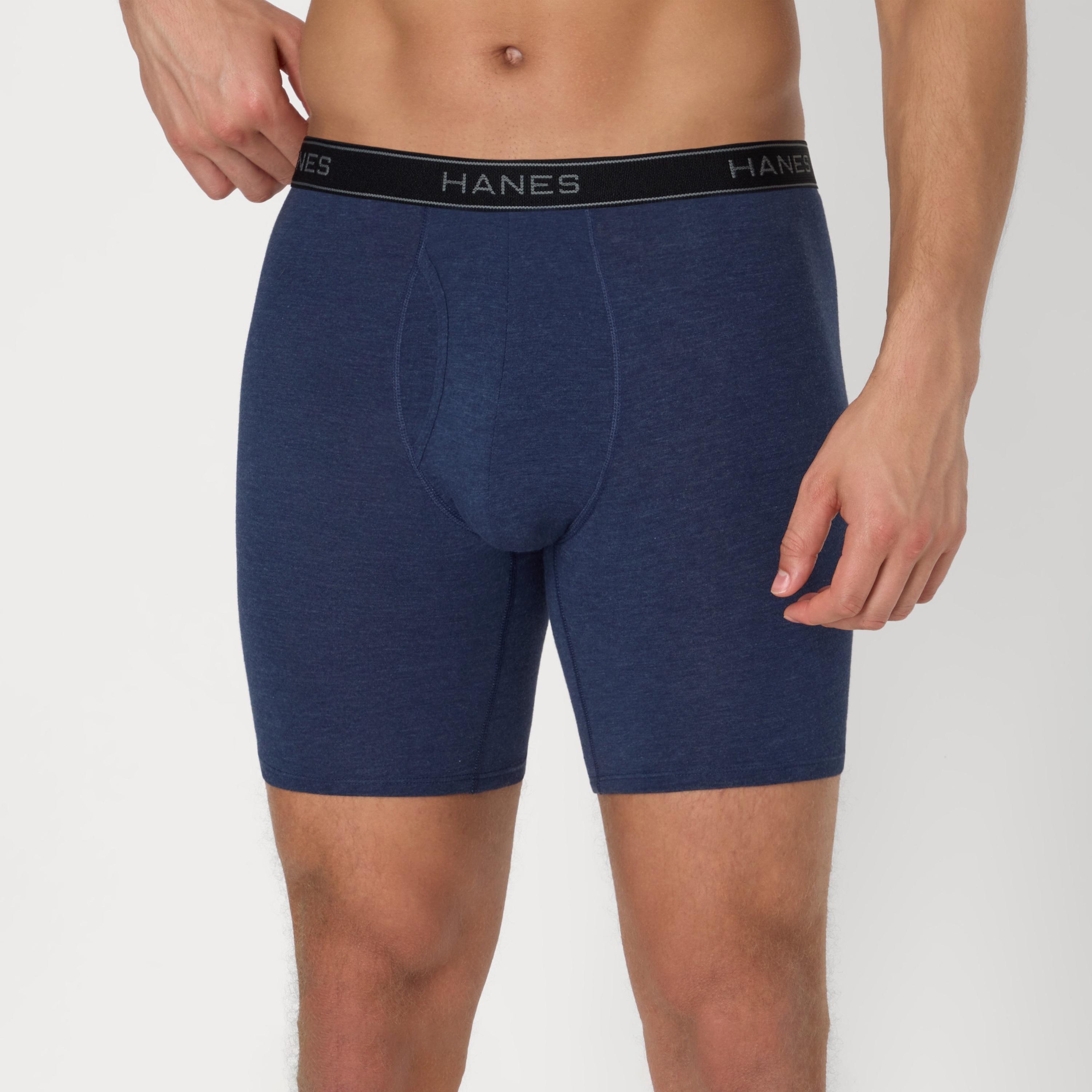 طقم سراويل "بوكسر بريفز" رجالي بخصر يحمل شعار الماركة - عبوة تشكيلة من 6 قطع من هينز-men-clothing-innerwear-underwear-image-2