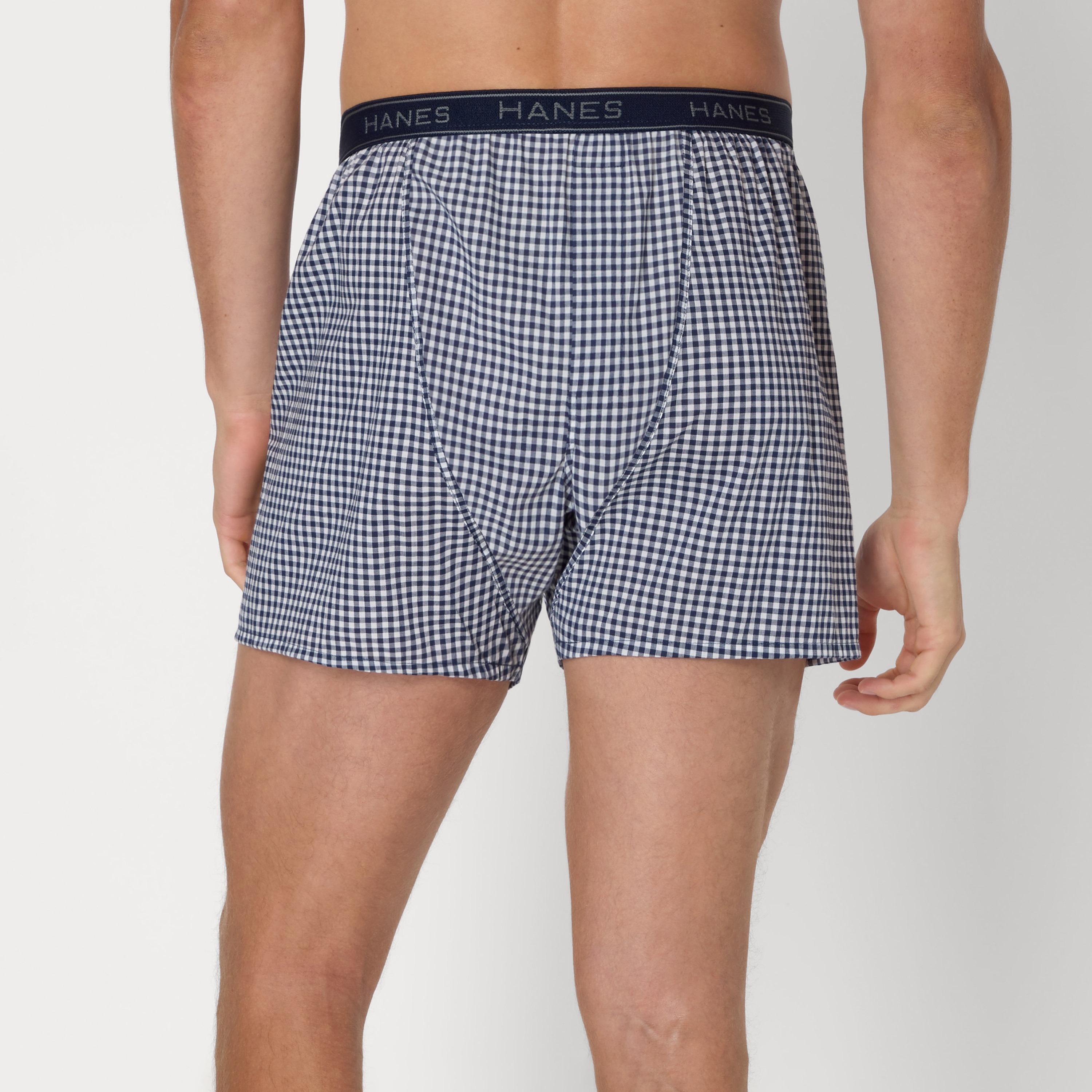 Hanes Assorted Pack of 6 Checked and Plain Men's Boxers-men-clothing-innerwear-underwear-image-4