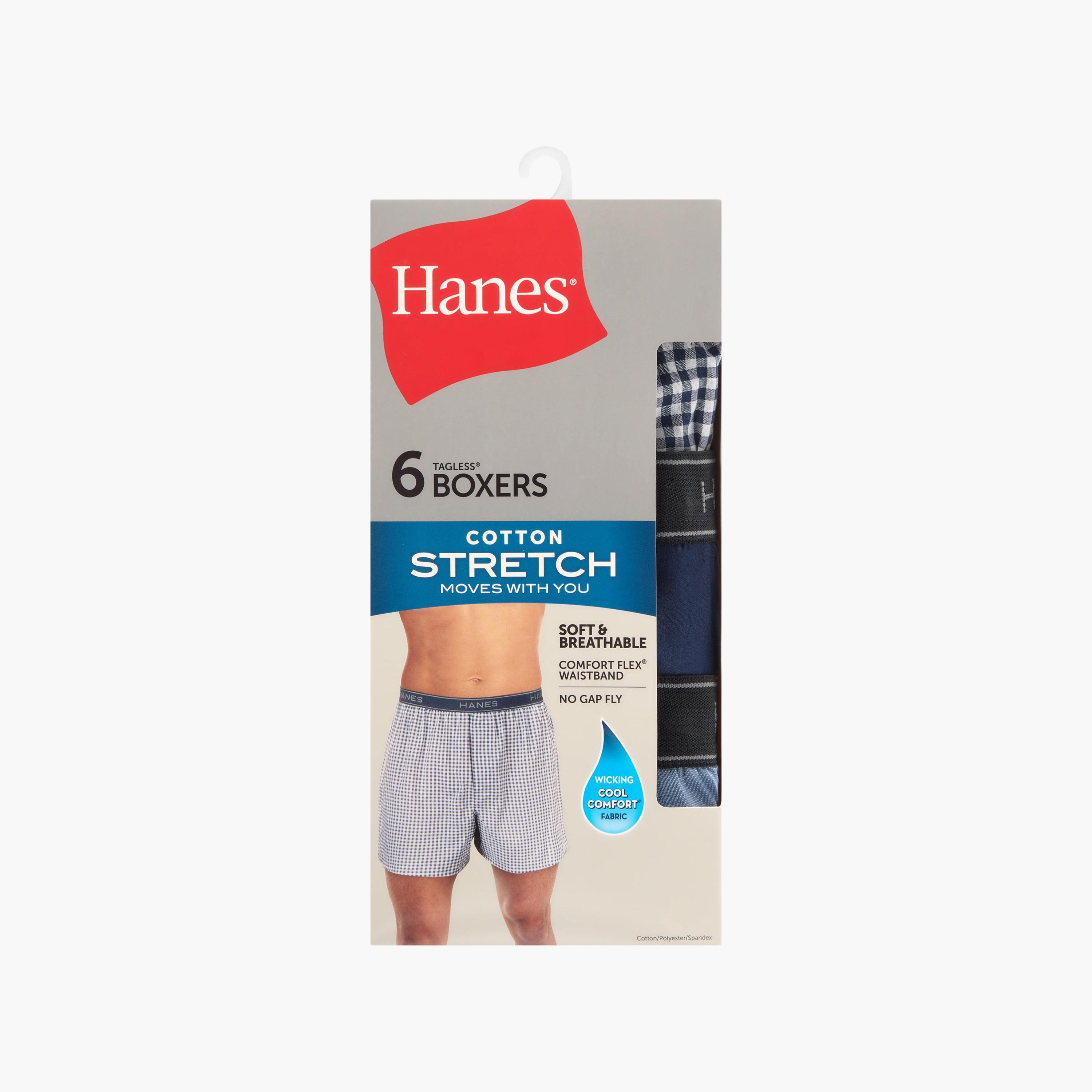 Hanes Assorted Pack of 6 Checked and Plain Men's Boxers-men-clothing-innerwear-underwear-image-6
