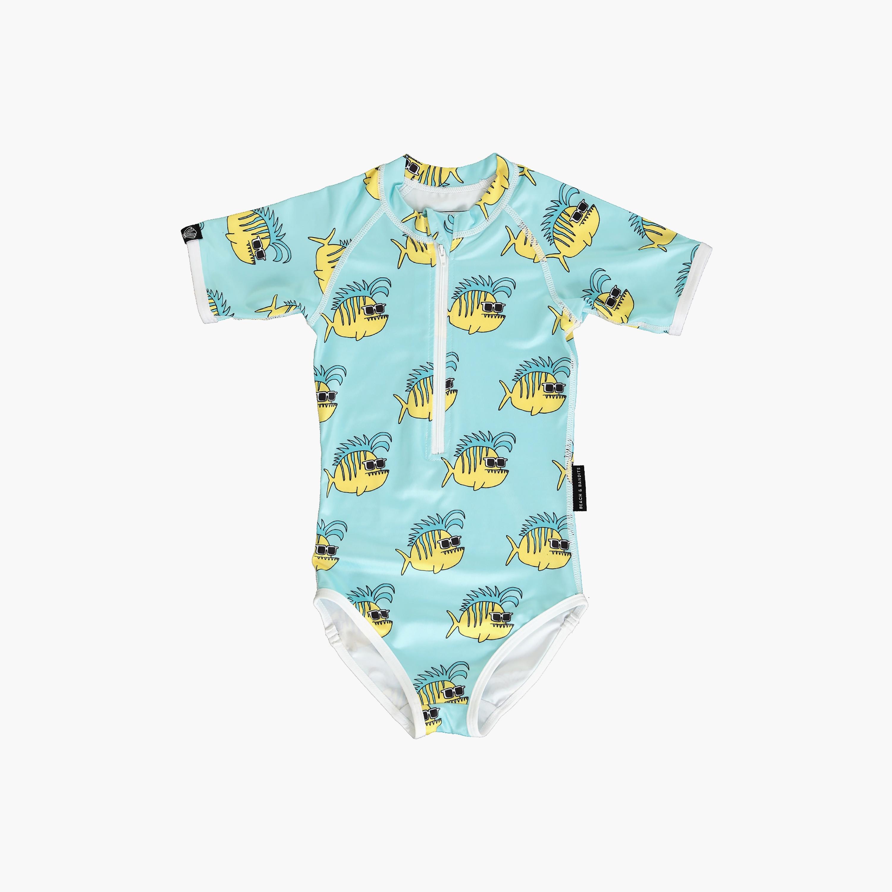Beach & Bandits Funky Fish Printed Swimsuit-baby-girls-clothing-swimwear-image-2