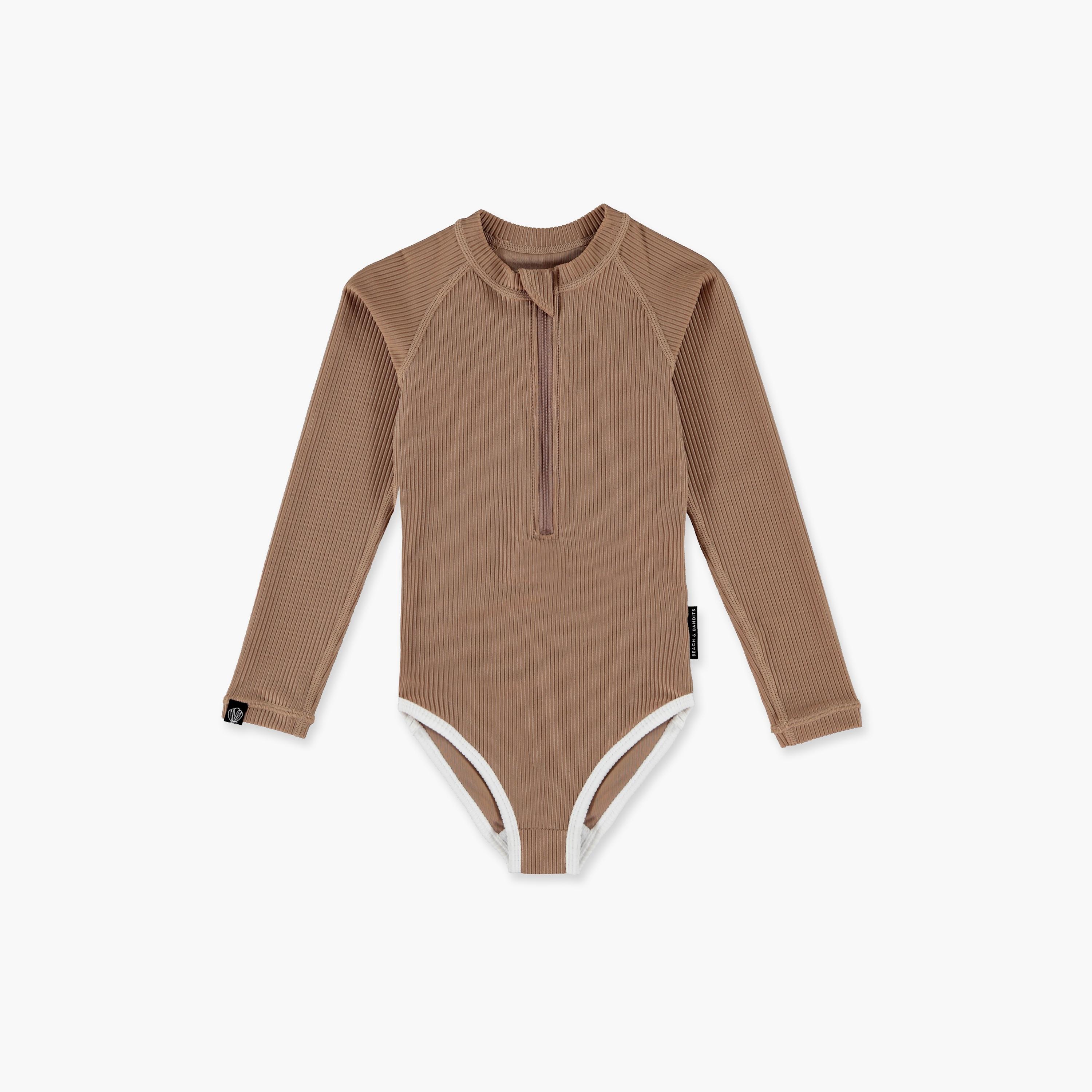 Beach & Bandits Chocolate Ribbed Swimsuit-girls-clothing-sportswear-swimwear-image-1