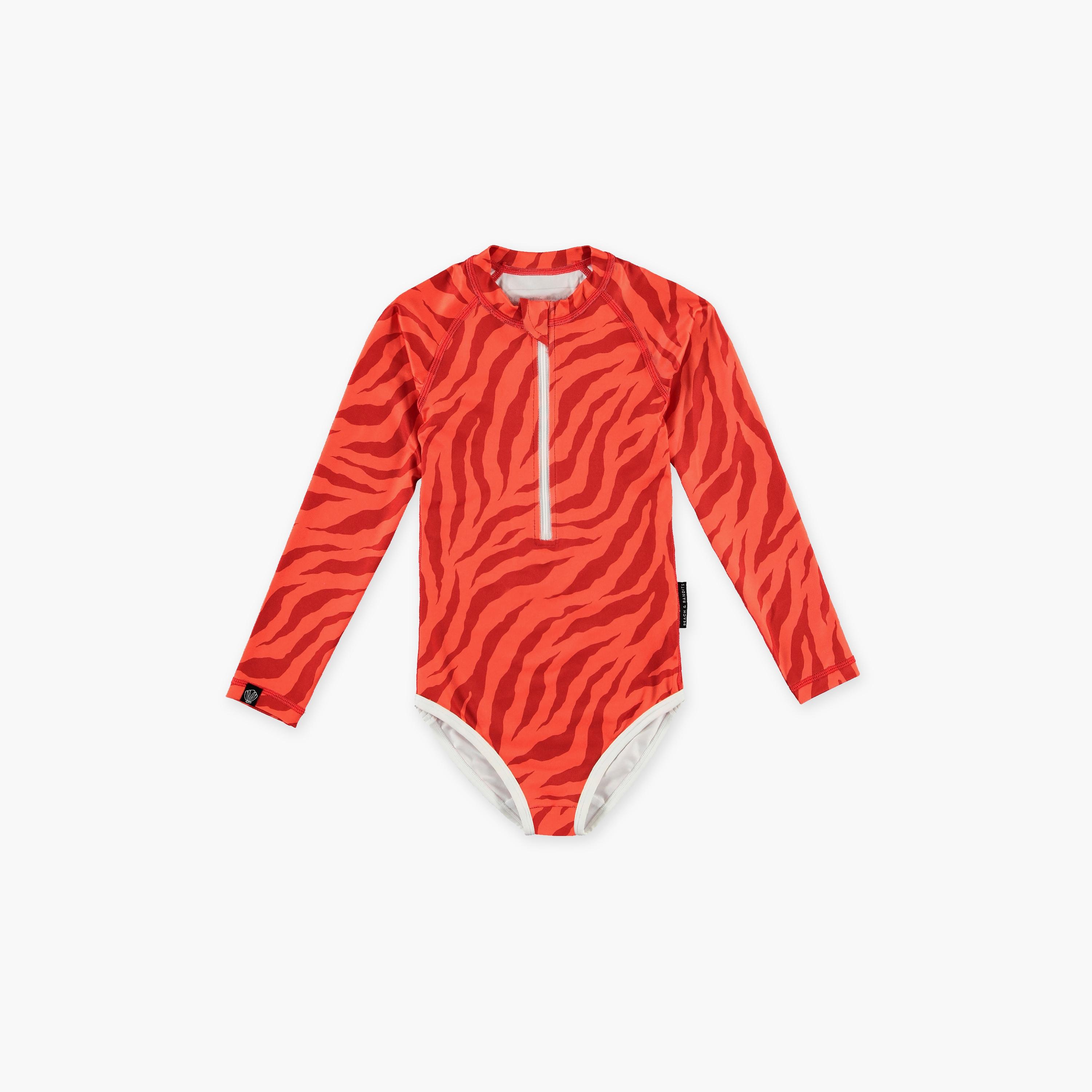 بدلة السباحة بطبعة سترايبس اوف لاف من بيتش آند بانديتس-sports-girls-clothing-swimwear-image-2
