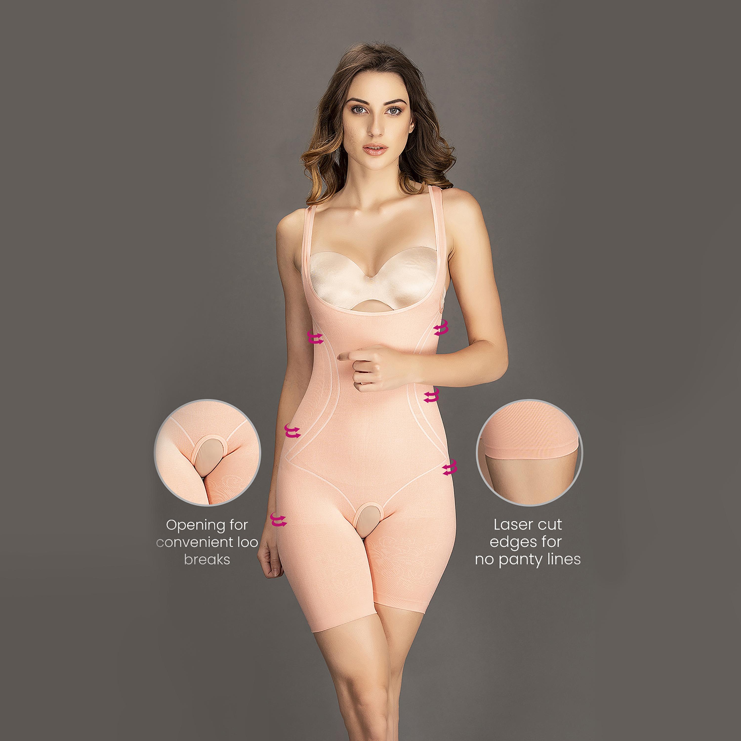 Clovia Solid Laser-Cut High Compression Shaping Body Suit-women-clothing-lingerie-shapewear-image-1