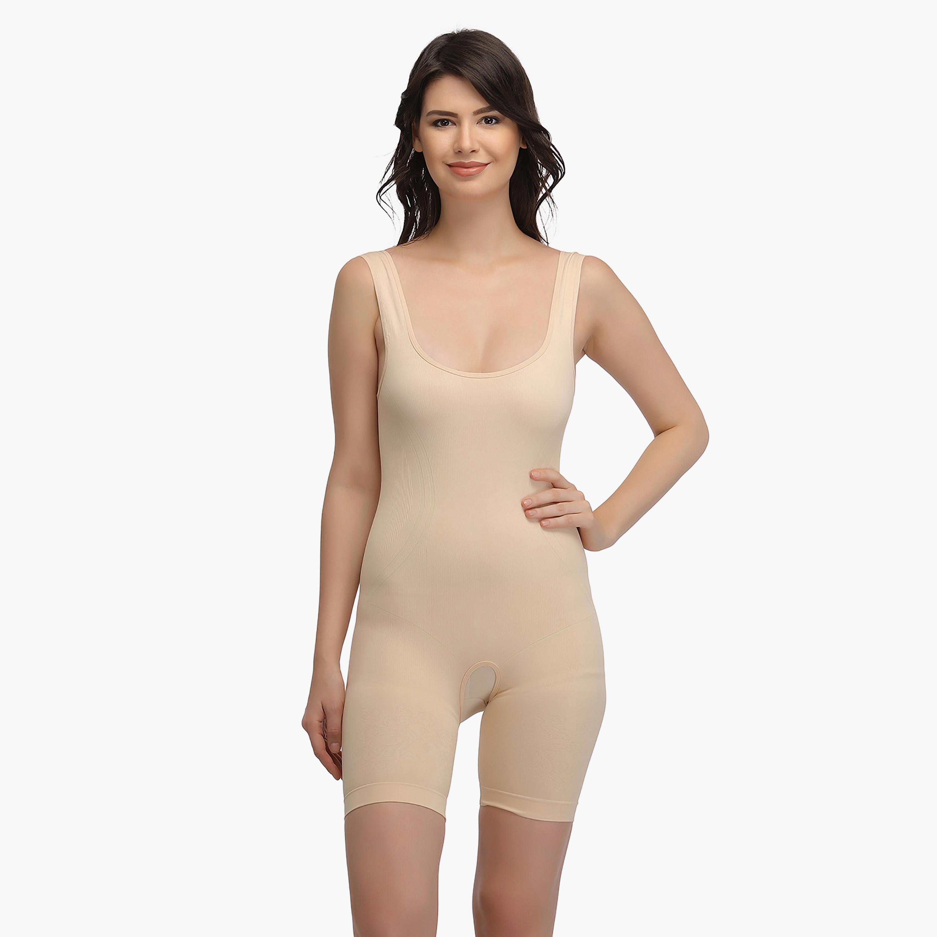 Clovia Solid Laser-Cut High Compression Shaping Body Suit-women-clothing-lingerie-shapewear-image-2