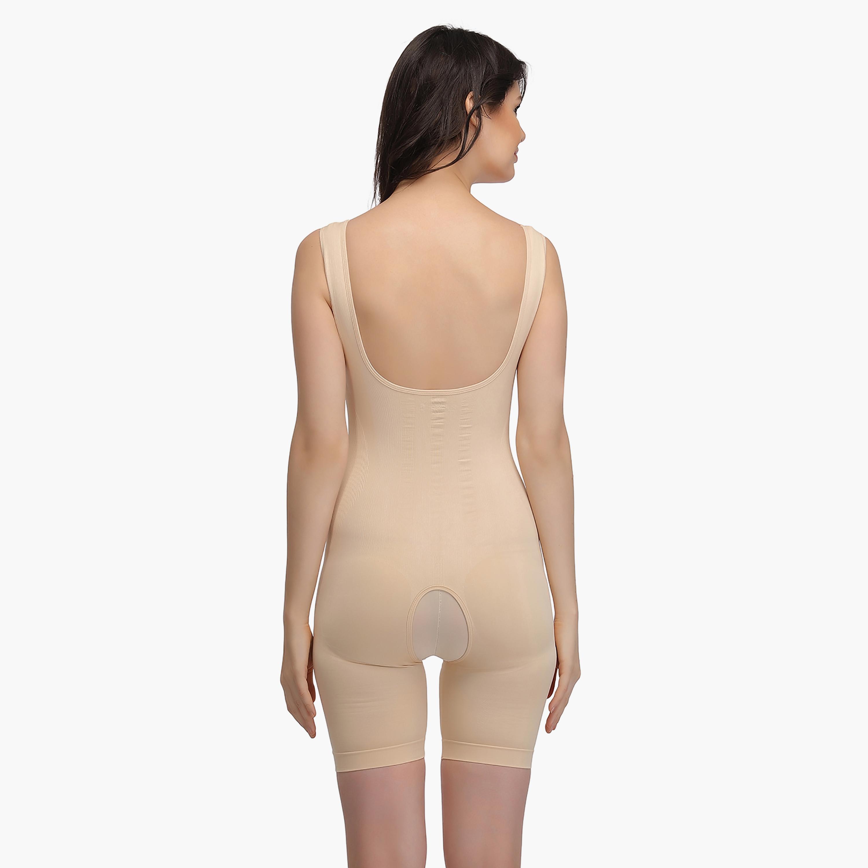 Clovia Solid Laser-Cut High Compression Shaping Body Suit-women-clothing-lingerie-shapewear-image-5