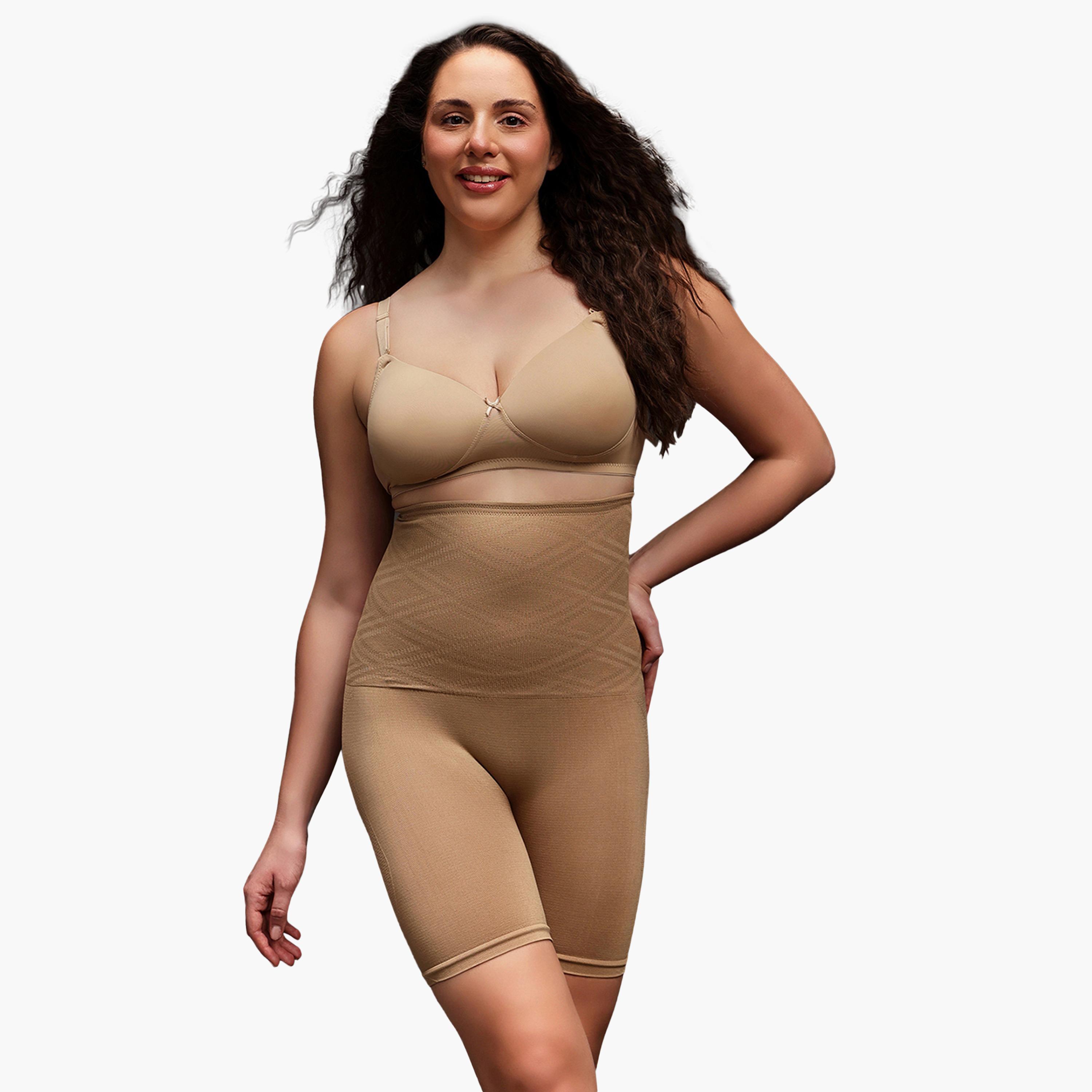 مشد جسم 4 في 1 (للبطن والظهر والفخذين والأوراك) بلون النود للنساء من كلوفيا-women-clothing-lingerie-shapewear-image-2