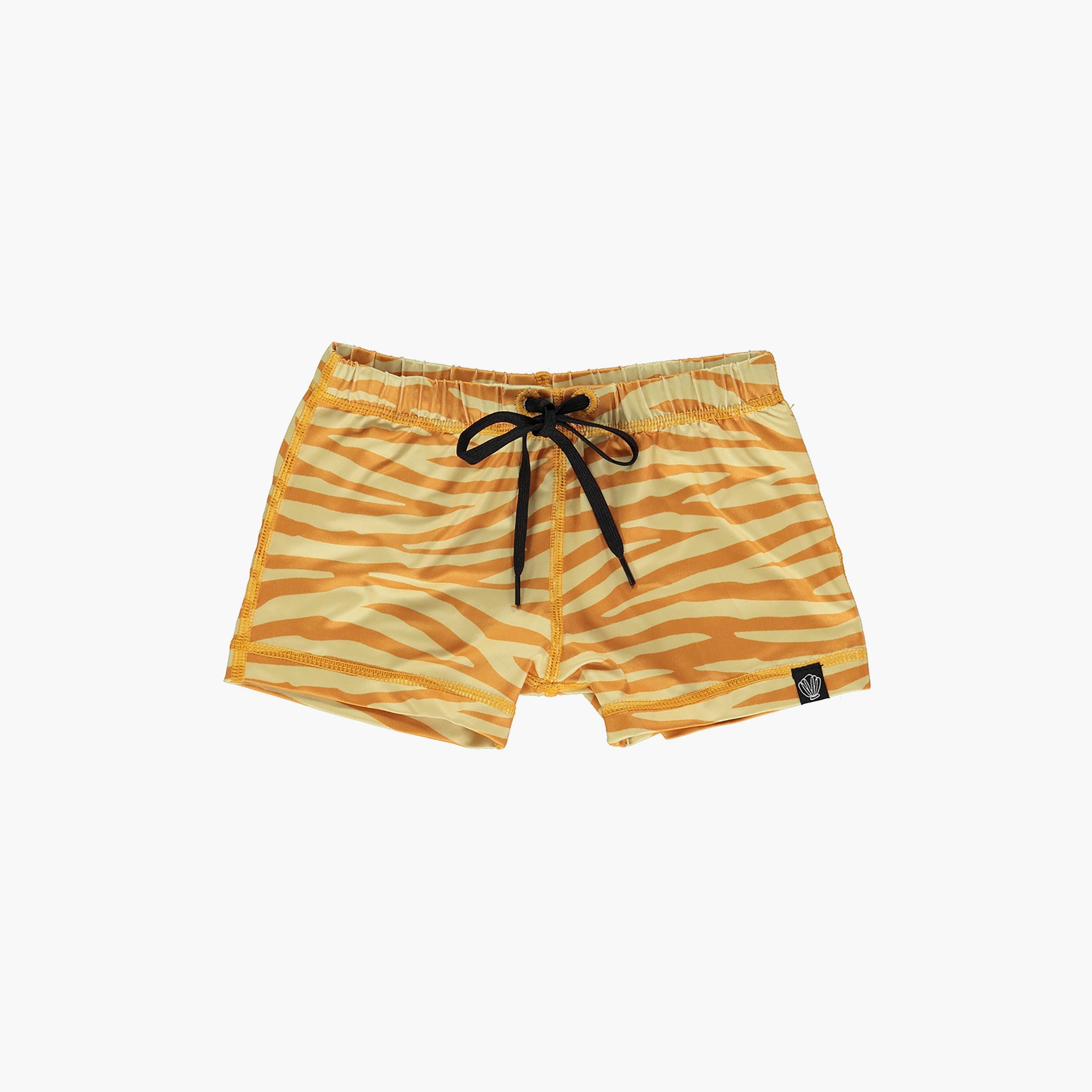 Beach & Bandits Golden Tiger Printed Swim Shorts-baby-boys-clothing-swimwear-image-2