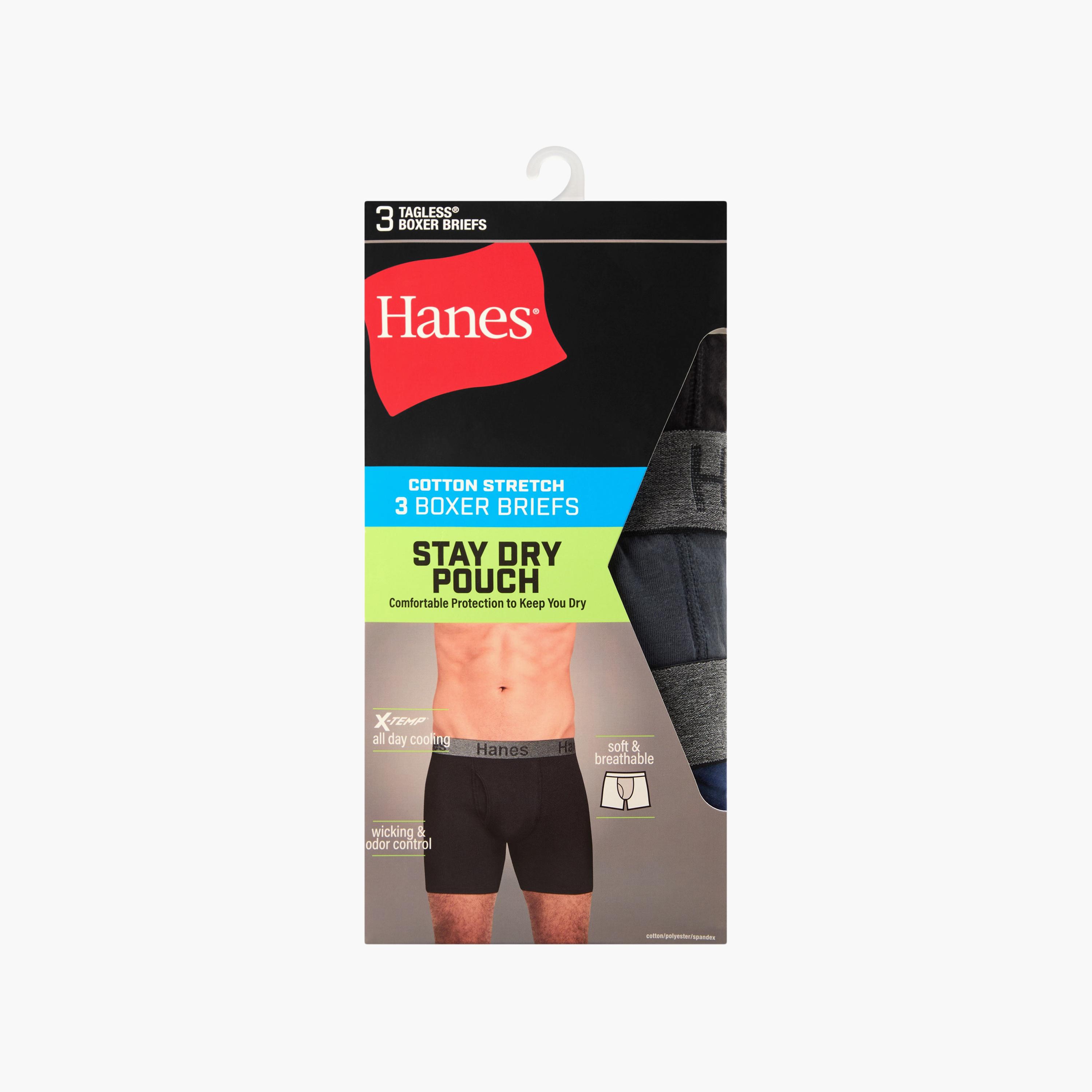 Hanes Assorted Pack of 3 Brand Logo Waist Band Men's Boxer Briefs-men-clothing-innerwear-underwear-image-4