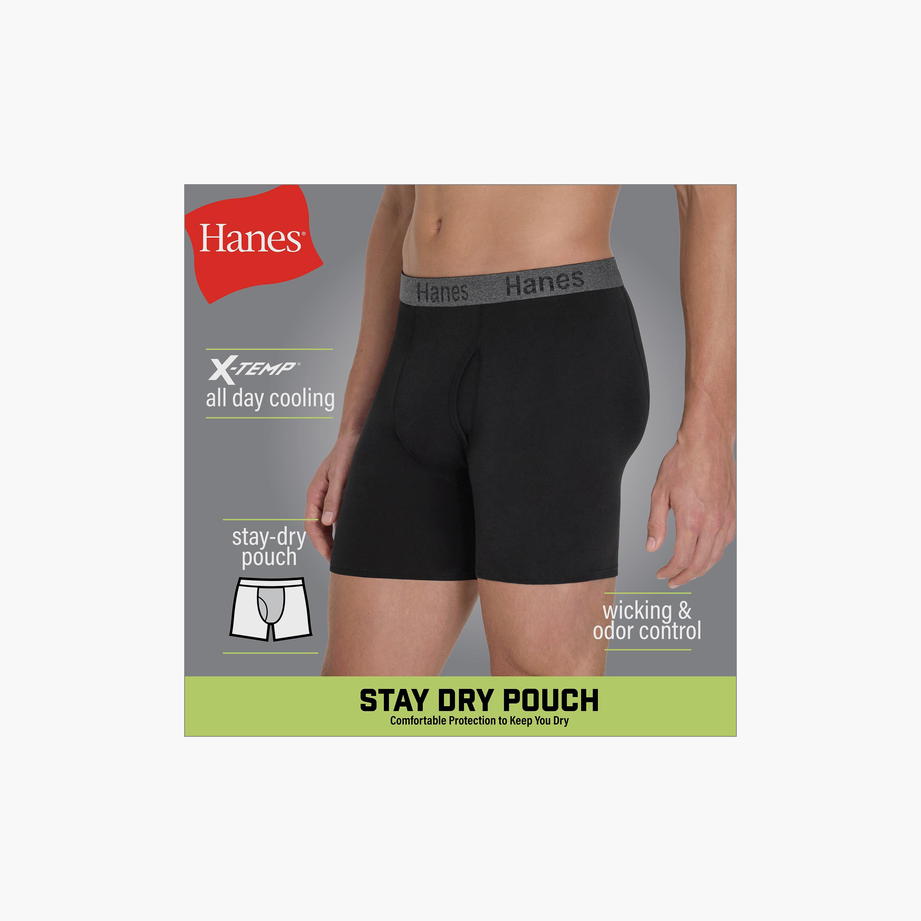 Hanes Assorted Pack of 3 Brand Logo Waist Band Men's Boxer Briefs-men-clothing-innerwear-underwear-image-2