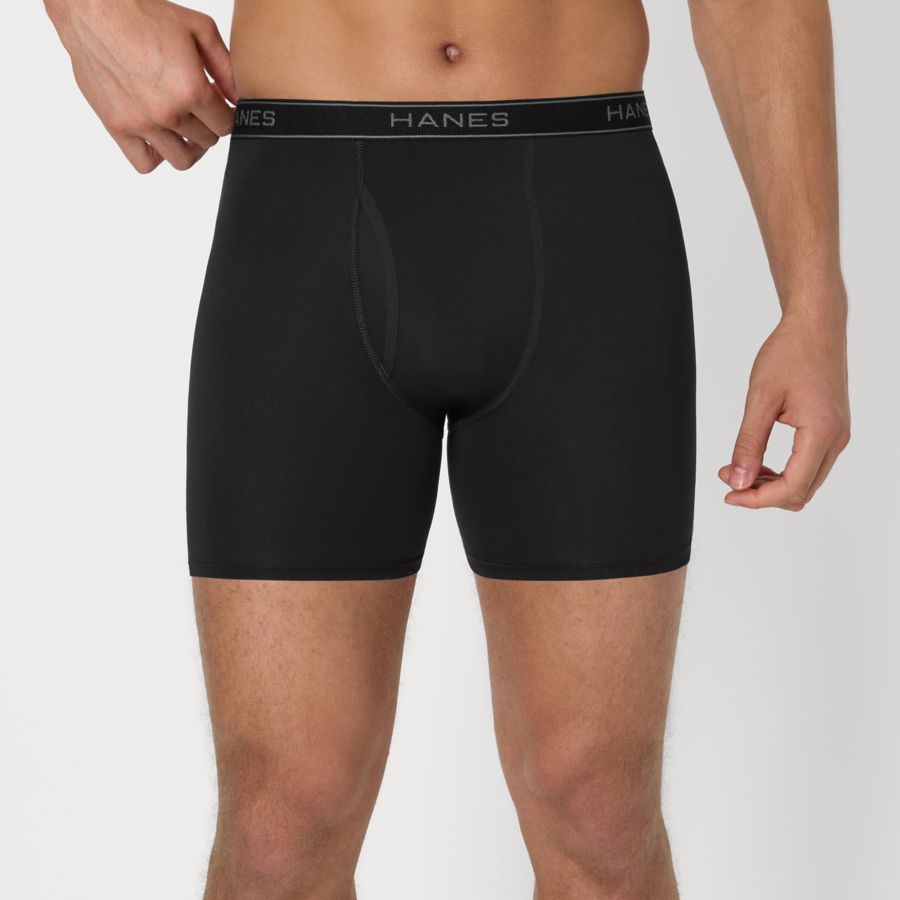 طقم سراويل "بوكسر بريفز" رجالي بخصر يحمل شعار الماركة - عبوة تشكيلة من 6 قطع من هينز-men-clothing-innerwear-underwear-image-2