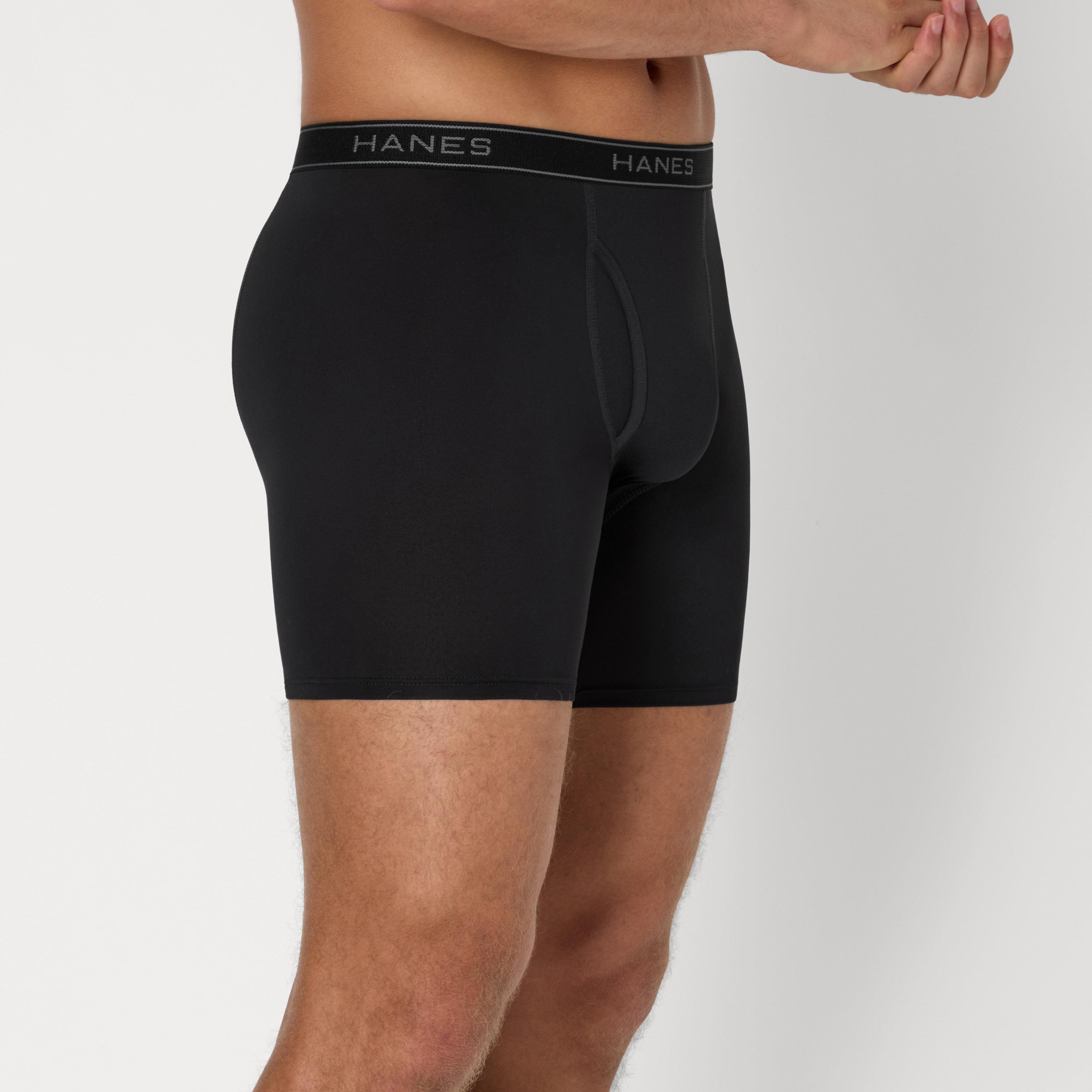 طقم سراويل "بوكسر بريفز" رجالي بخصر يحمل شعار الماركة - عبوة تشكيلة من 6 قطع من هينز-men-clothing-innerwear-underwear-image-3
