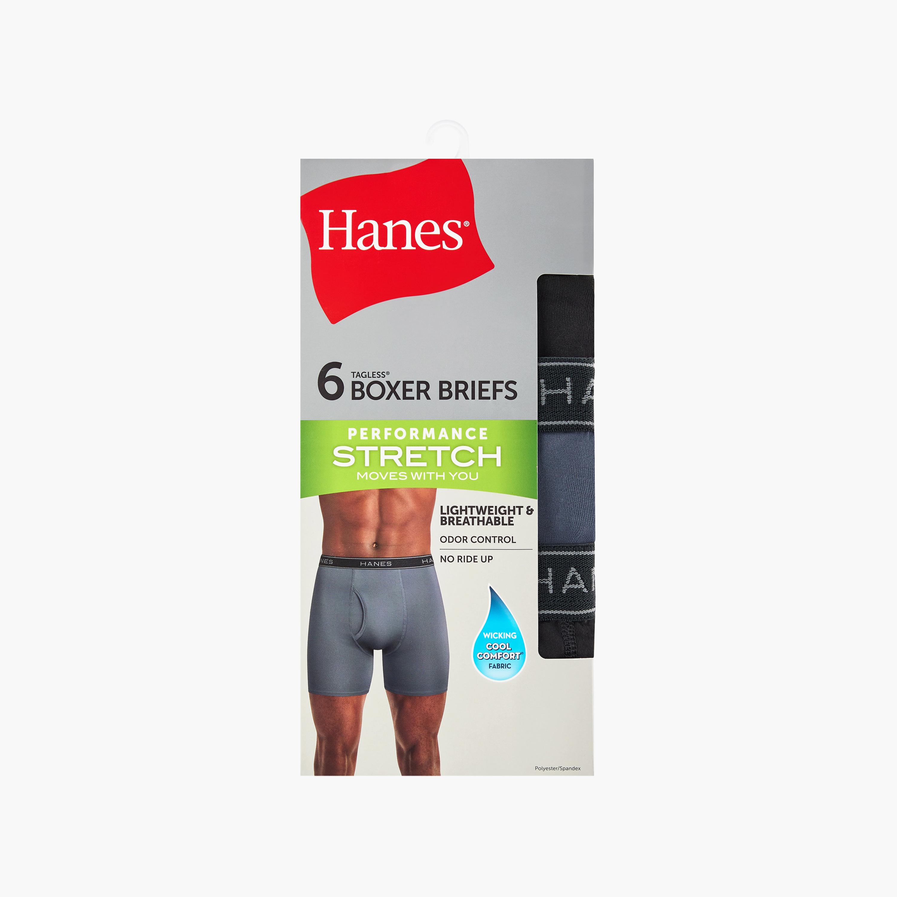 طقم سراويل "بوكسر بريفز" رجالي بخصر يحمل شعار الماركة - عبوة تشكيلة من 6 قطع من هينز-men-clothing-innerwear-underwear-image-6