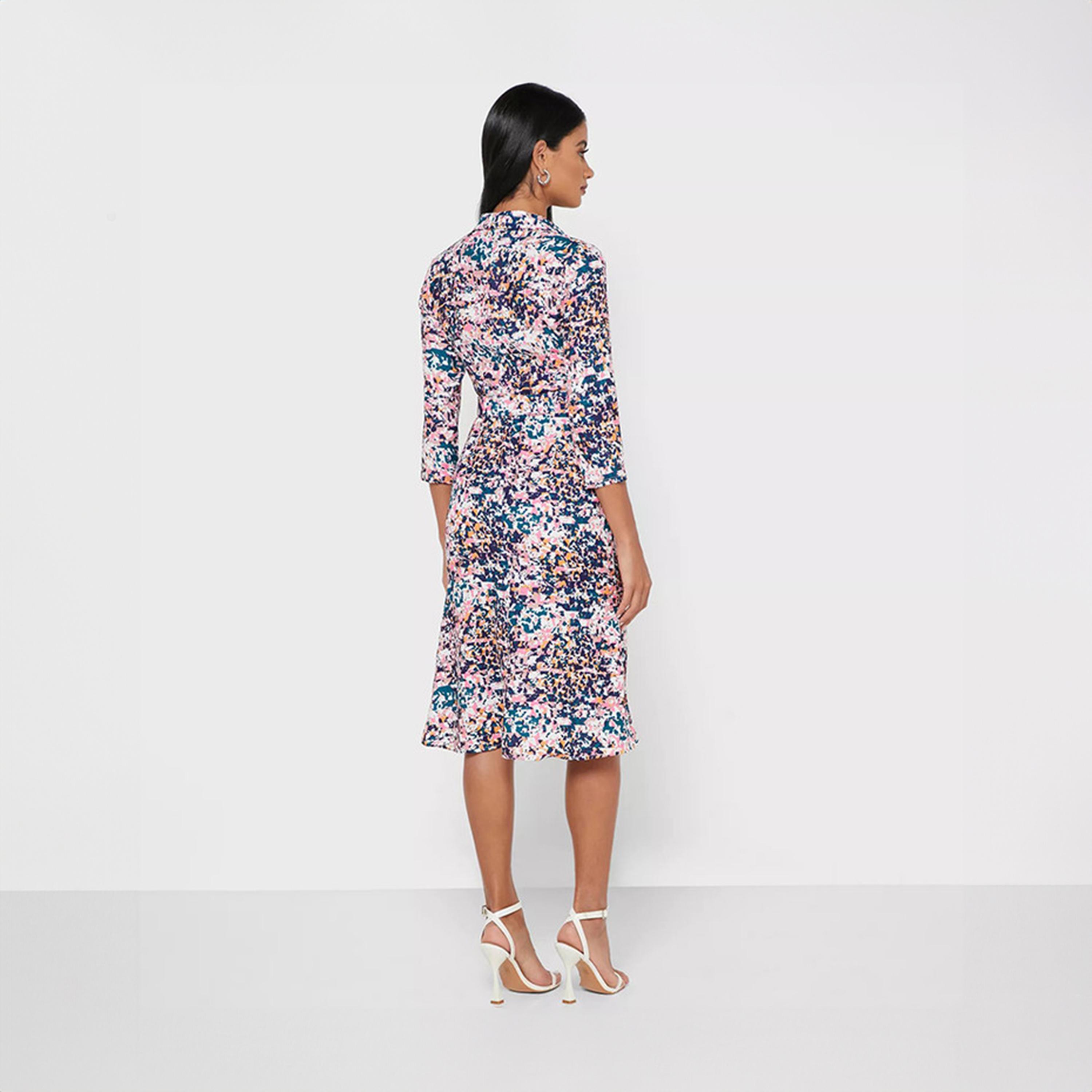 Little Mistress Multicolour Floral Midi Shirt Dress-women-clothing-dresses-image-3