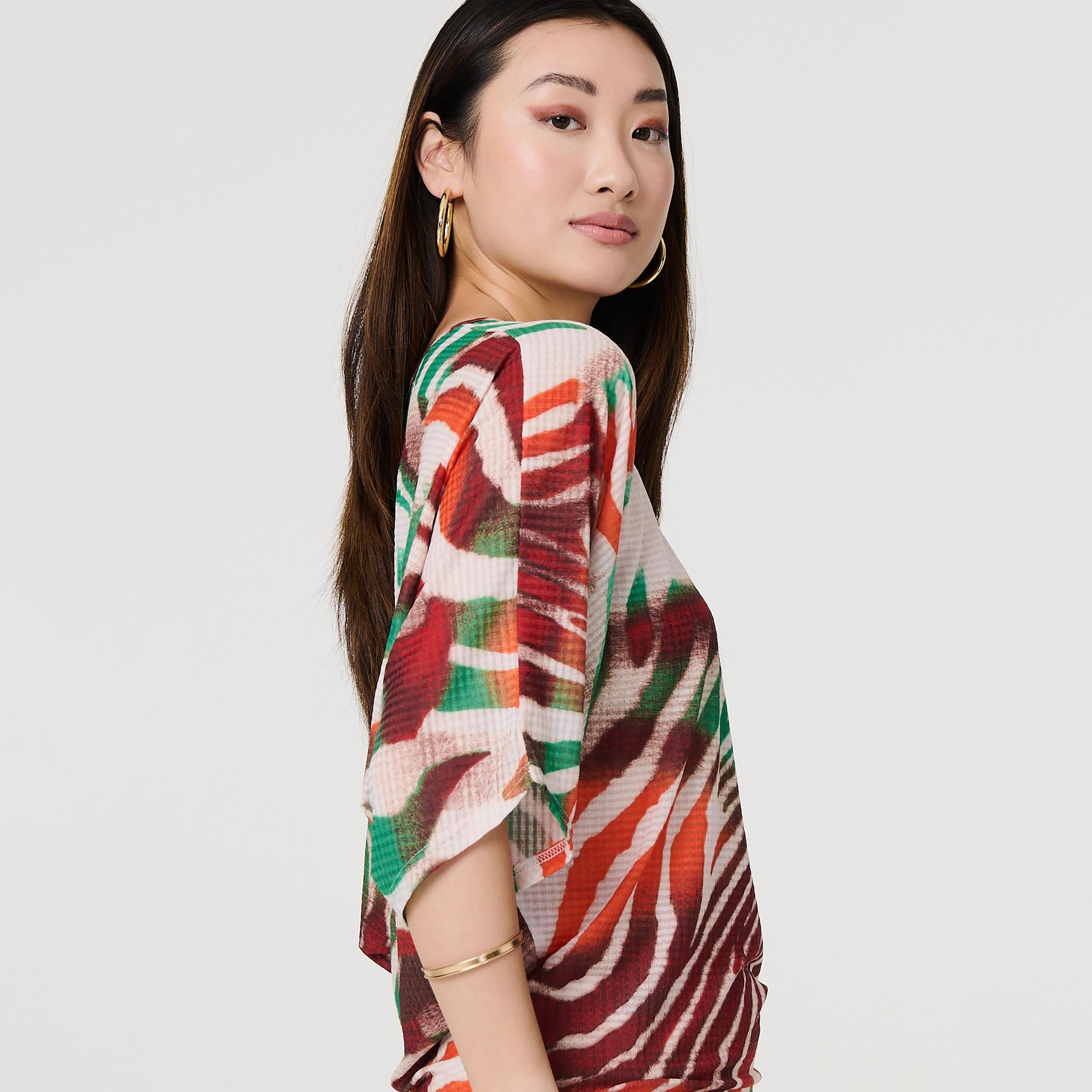 Izabel London Multicolour Abstract Print Women's Top-women-clothing-shirtsandblouses-blouses-image-4