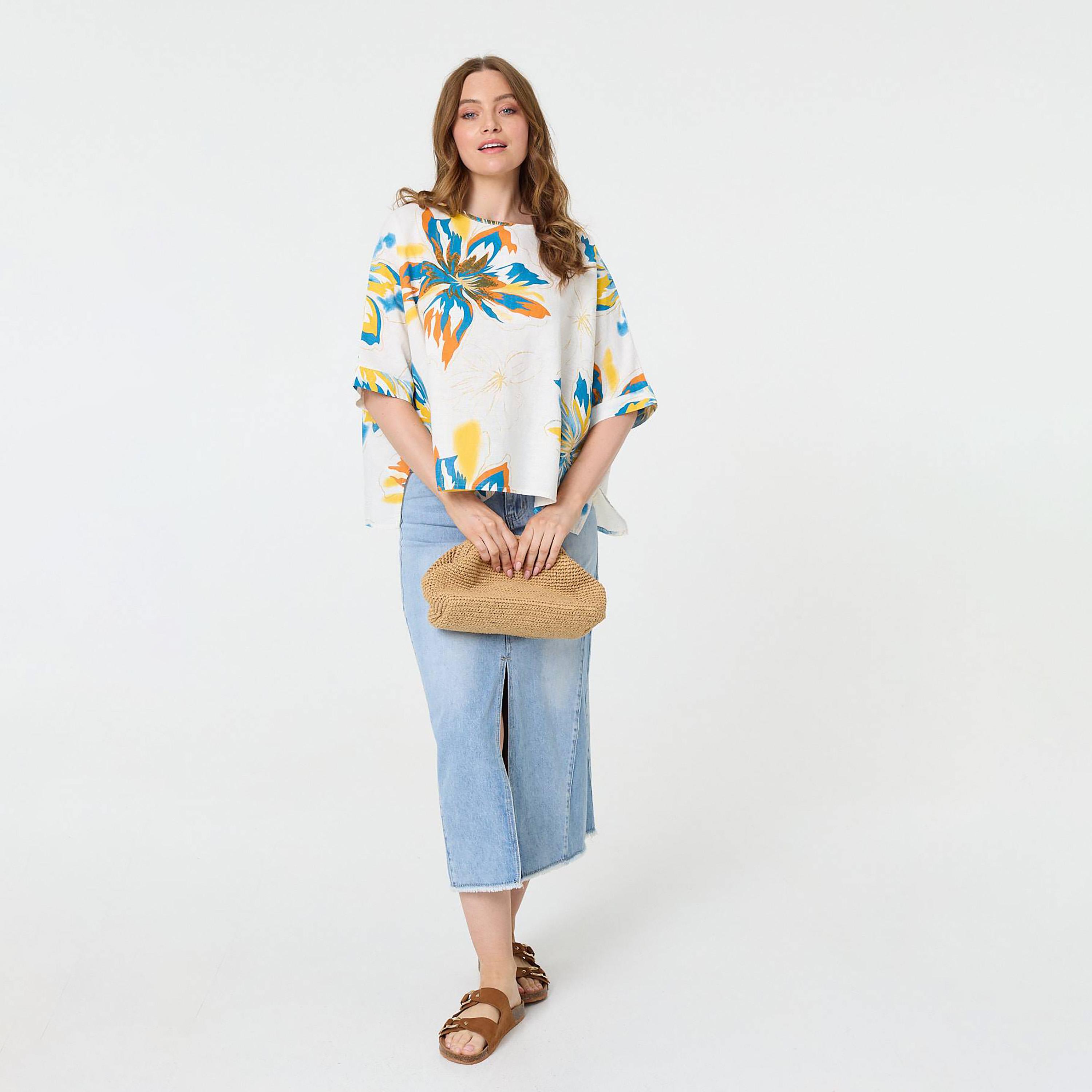 Izabel London White Floral Print Women's Top-women-clothing-shirtsandblouses-blouses-image-2