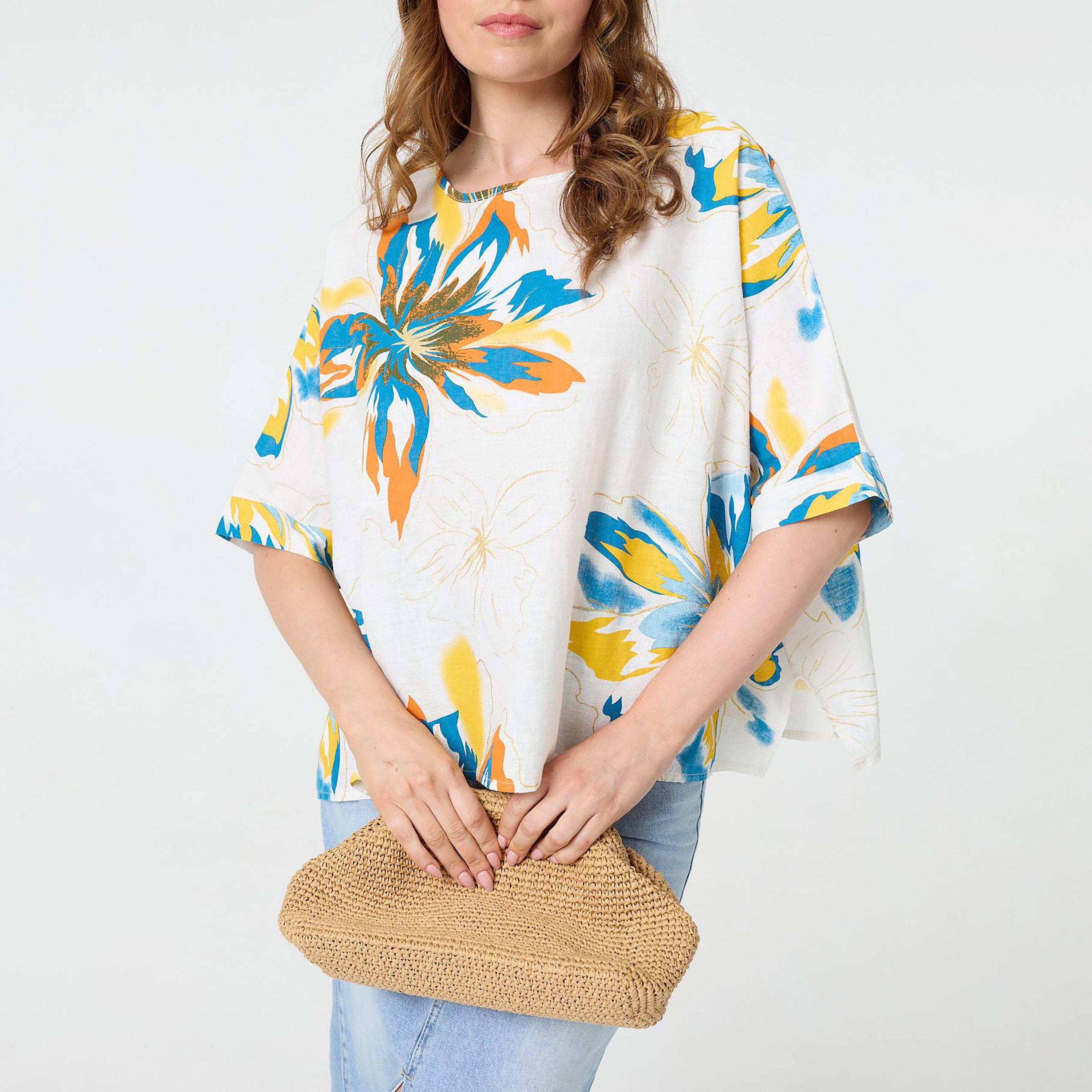 Izabel London White Floral Print Women's Top-women-clothing-shirtsandblouses-blouses-image-4