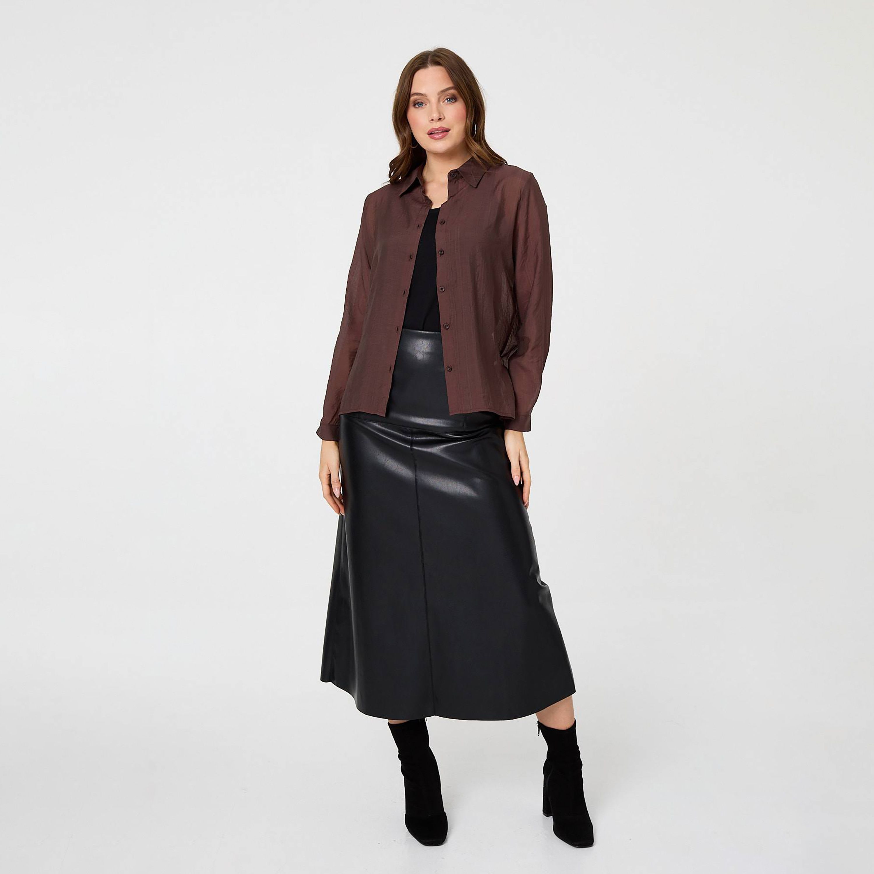 قميص نسائي بياقة من إيزابيل لندن-women-clothing-shirtsandblouses-shirts-image-6