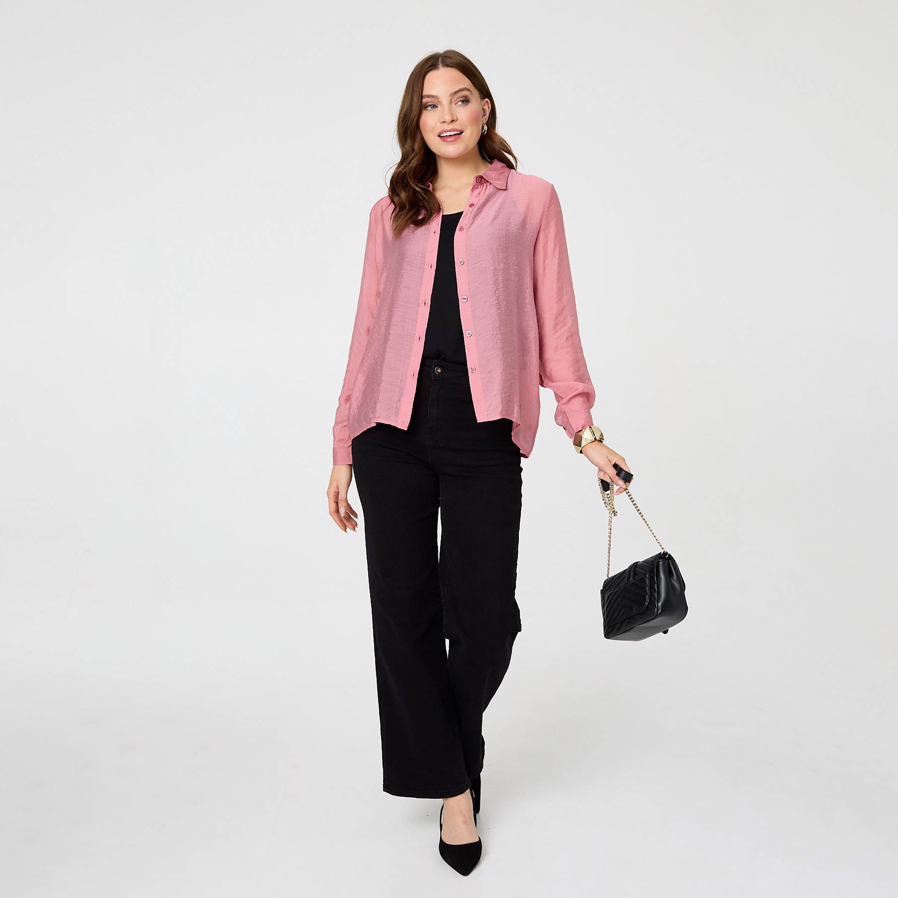 قميص نسائي بياقة من إيزابيل لندن-women-clothing-shirtsandblouses-shirts-image-14