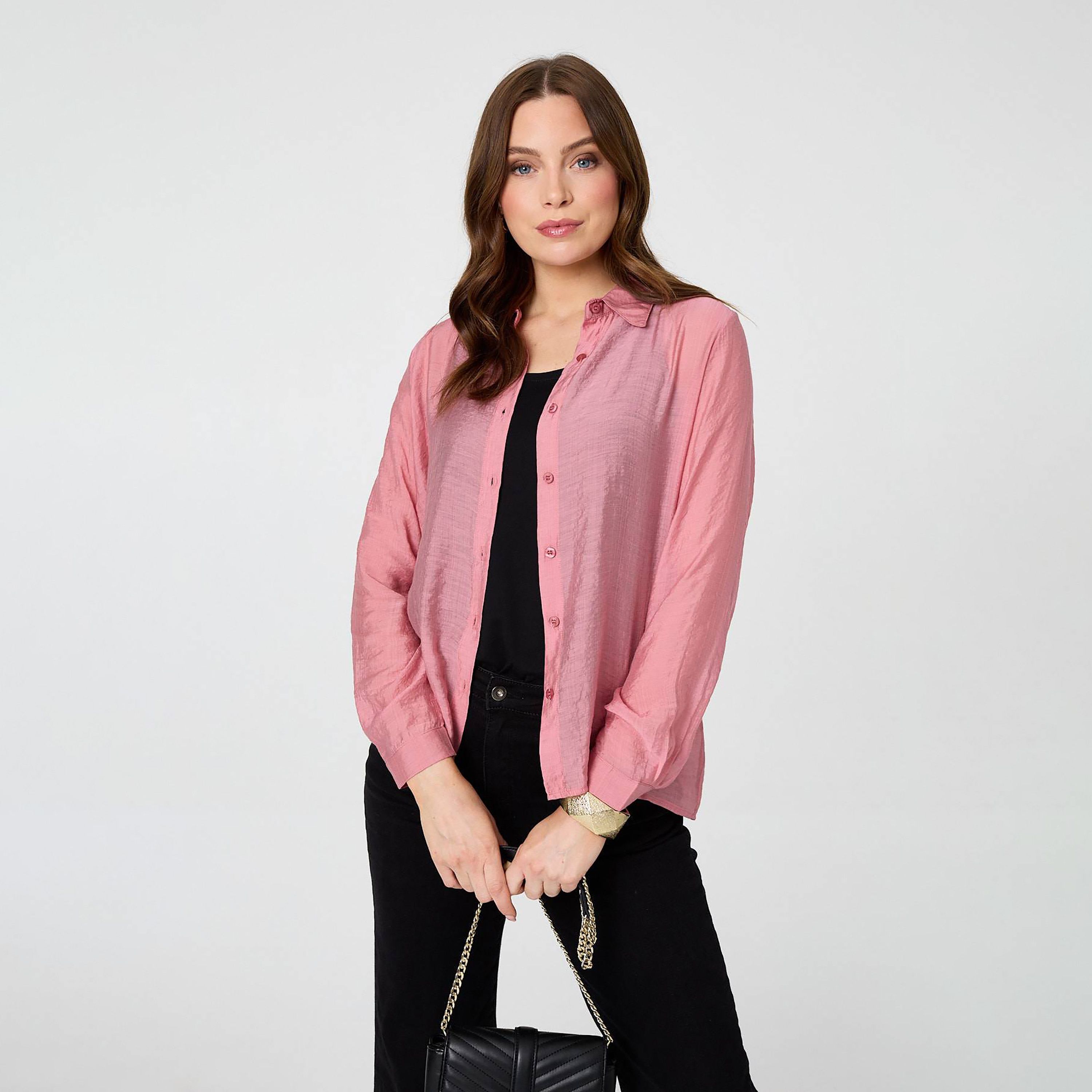 قميص نسائي بياقة من إيزابيل لندن-women-clothing-shirtsandblouses-shirts-image-16