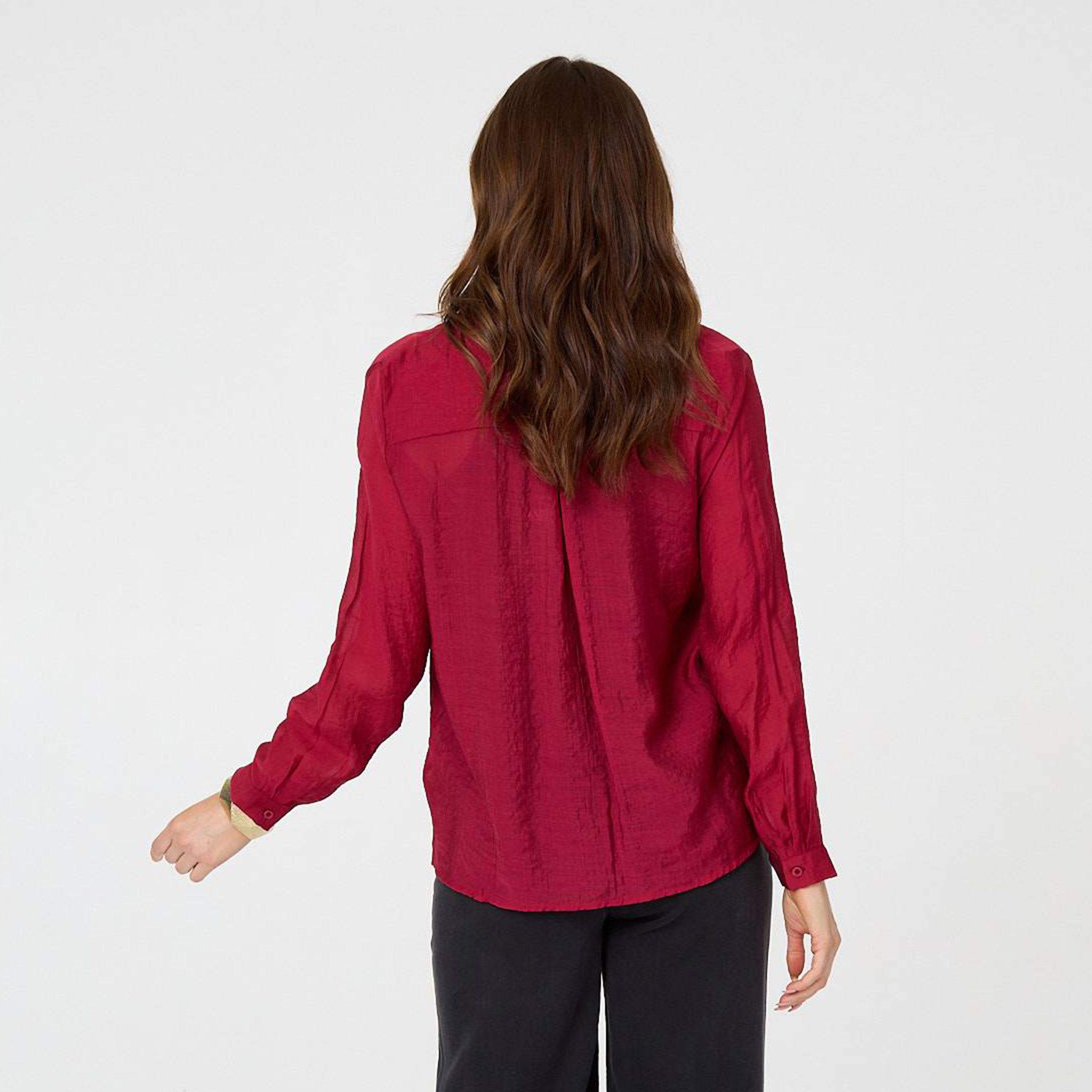 قميص نسائي بياقة من إيزابيل لندن-women-clothing-shirtsandblouses-shirts-image-3