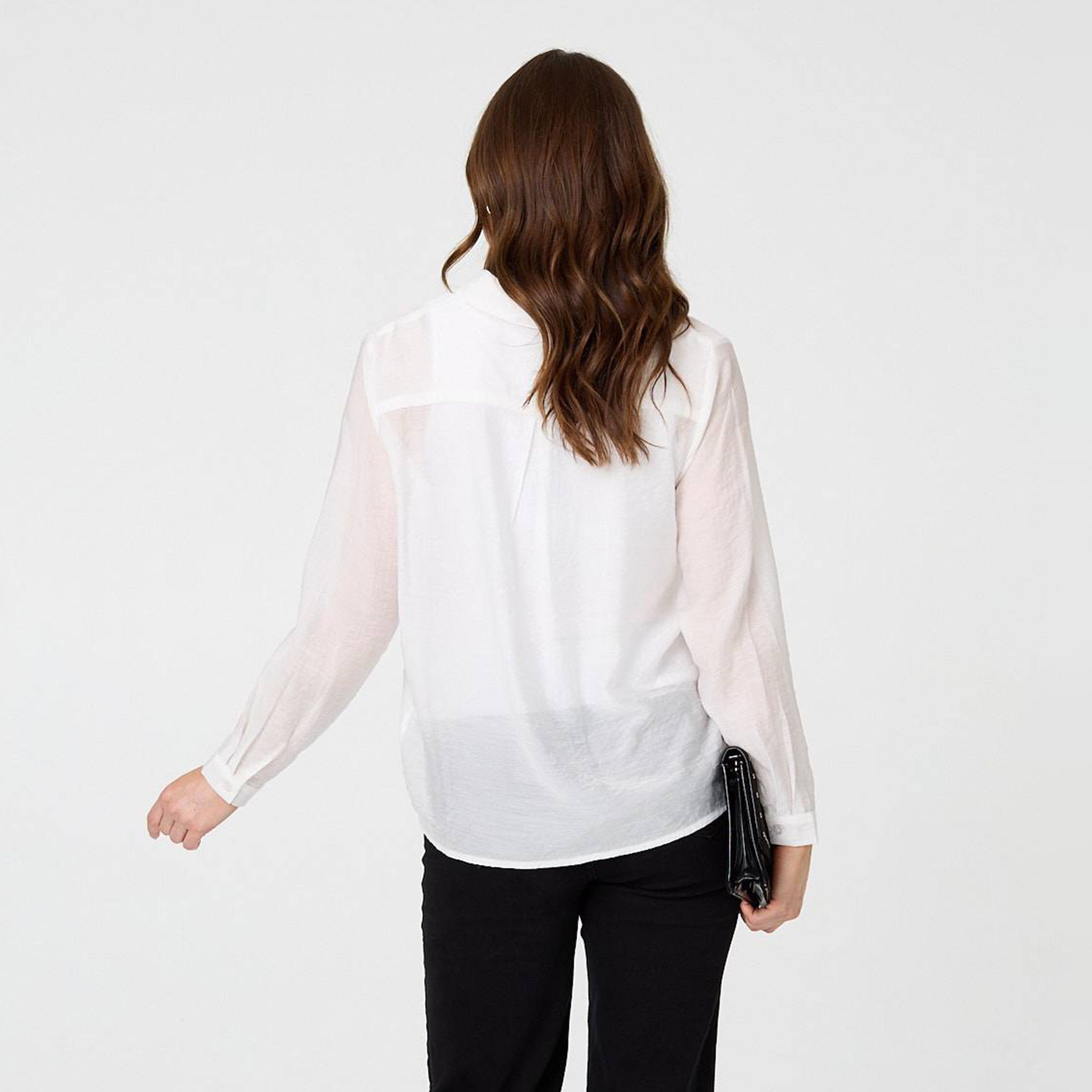 قميص نسائي بياقة من إيزابيل لندن-women-clothing-shirtsandblouses-shirts-image-19
