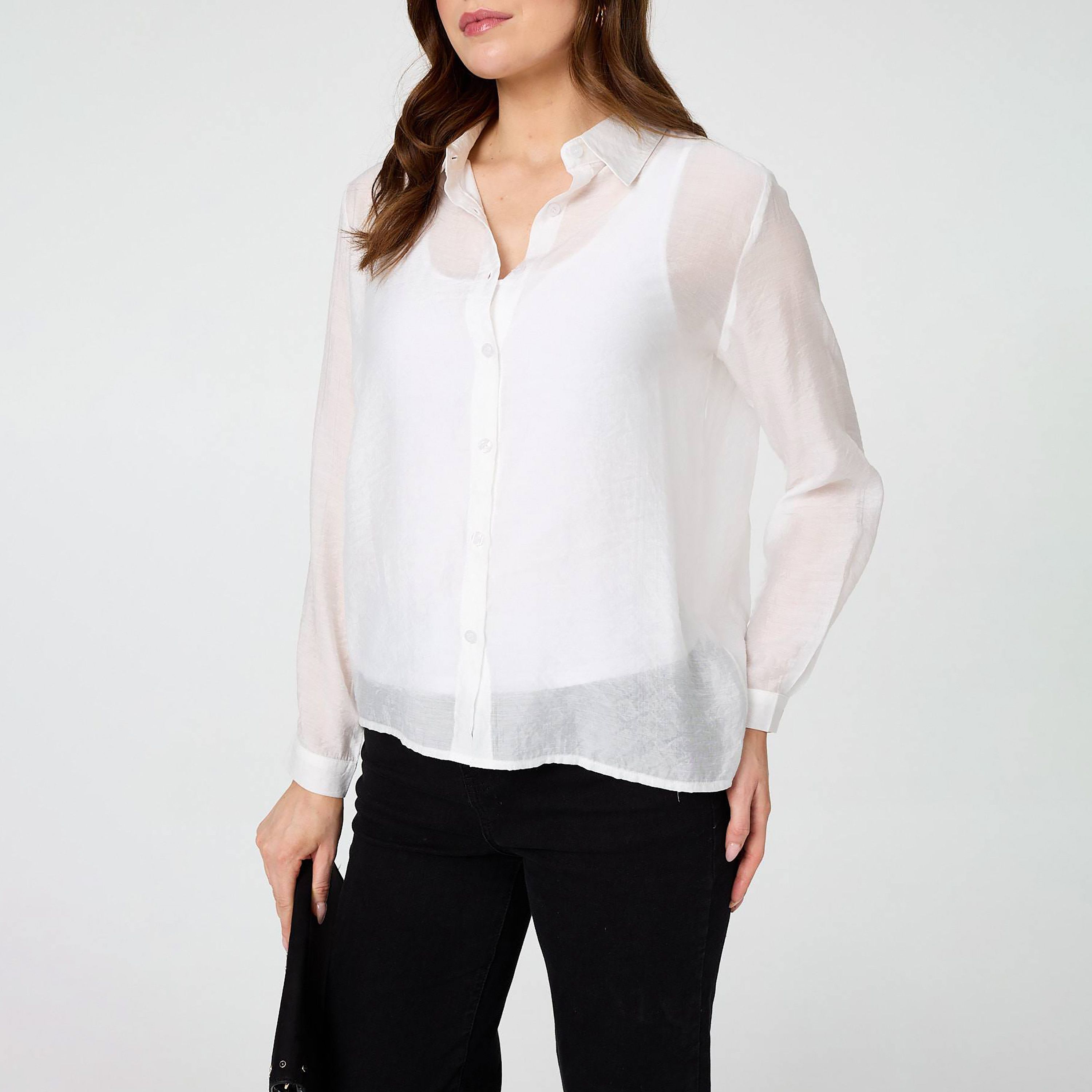 قميص نسائي بياقة من إيزابيل لندن-women-clothing-shirtsandblouses-shirts-image-20