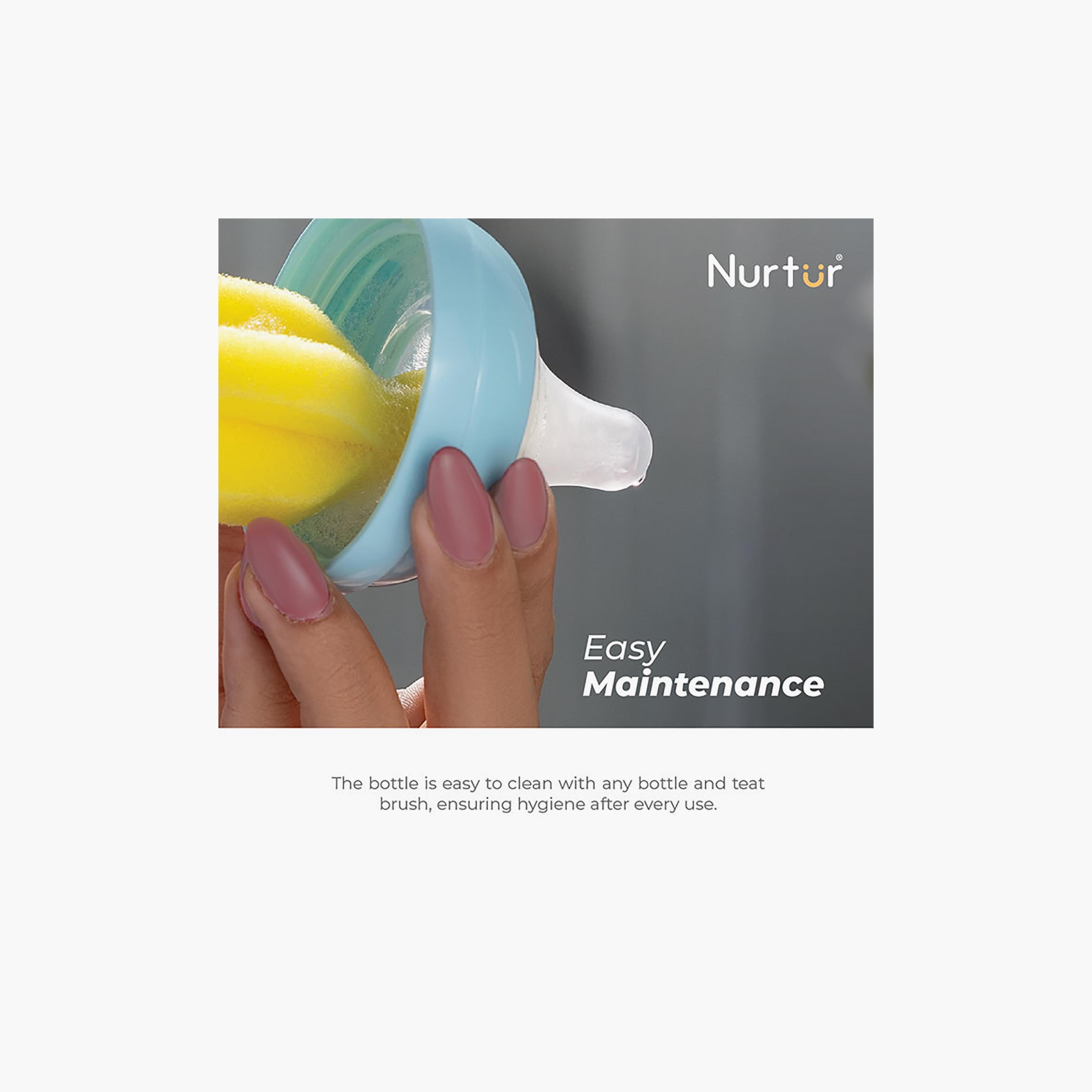 Nurtur Cozi Narrow Neck Silicone Teat - 3 Flow - Nude-baby-feeding-feedingbottles-bottlesandteats-image-3