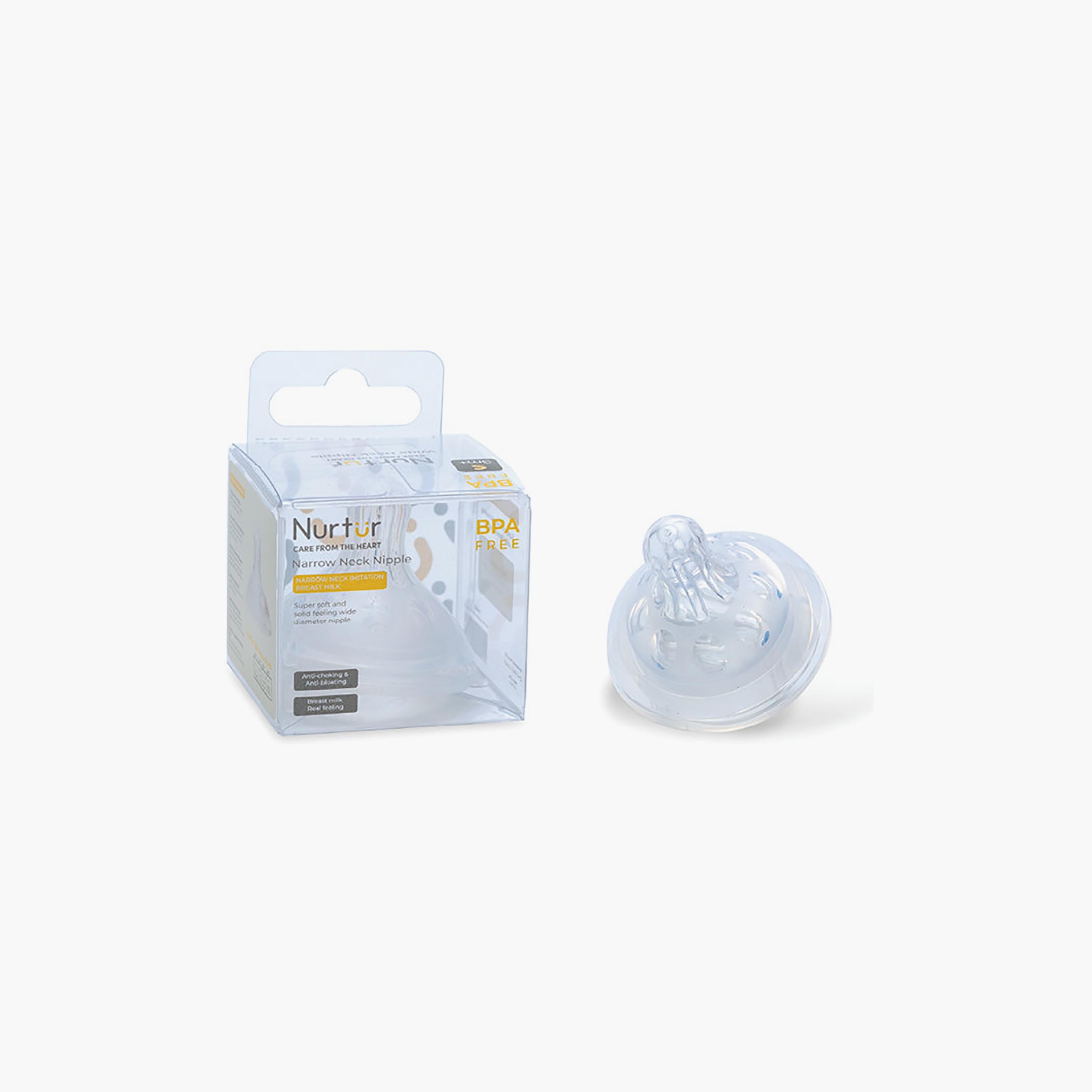 Nurtur Cozi Wide Neck Silicone Teat - 3 Flow - Nude-baby-feeding-feedingbottles-bottlesandteats-image-2