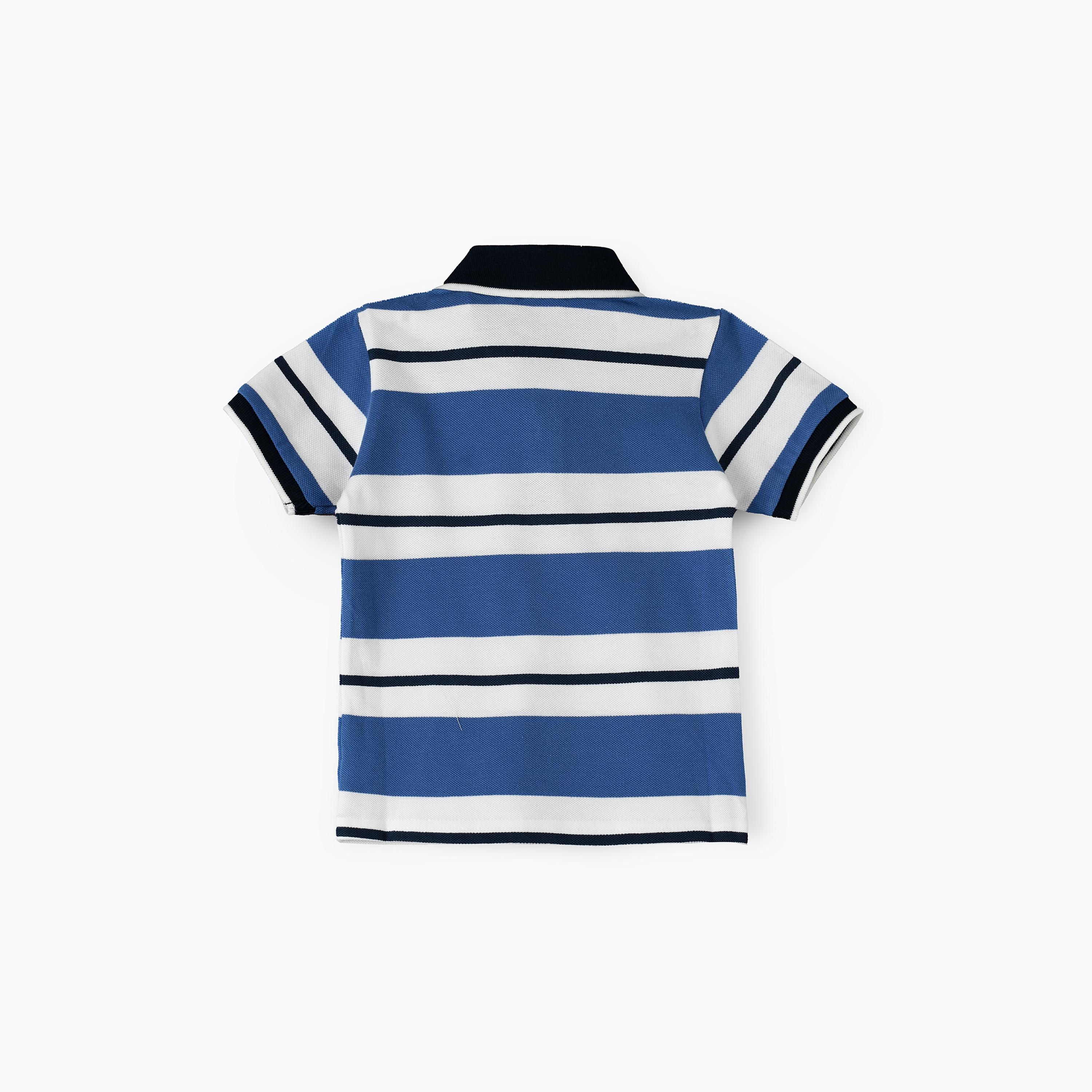 تي شيرت بولو بأكمام قصيرة مخطط من يونيك كيدز-boys-clothing-tshirtsandpolos-image-2