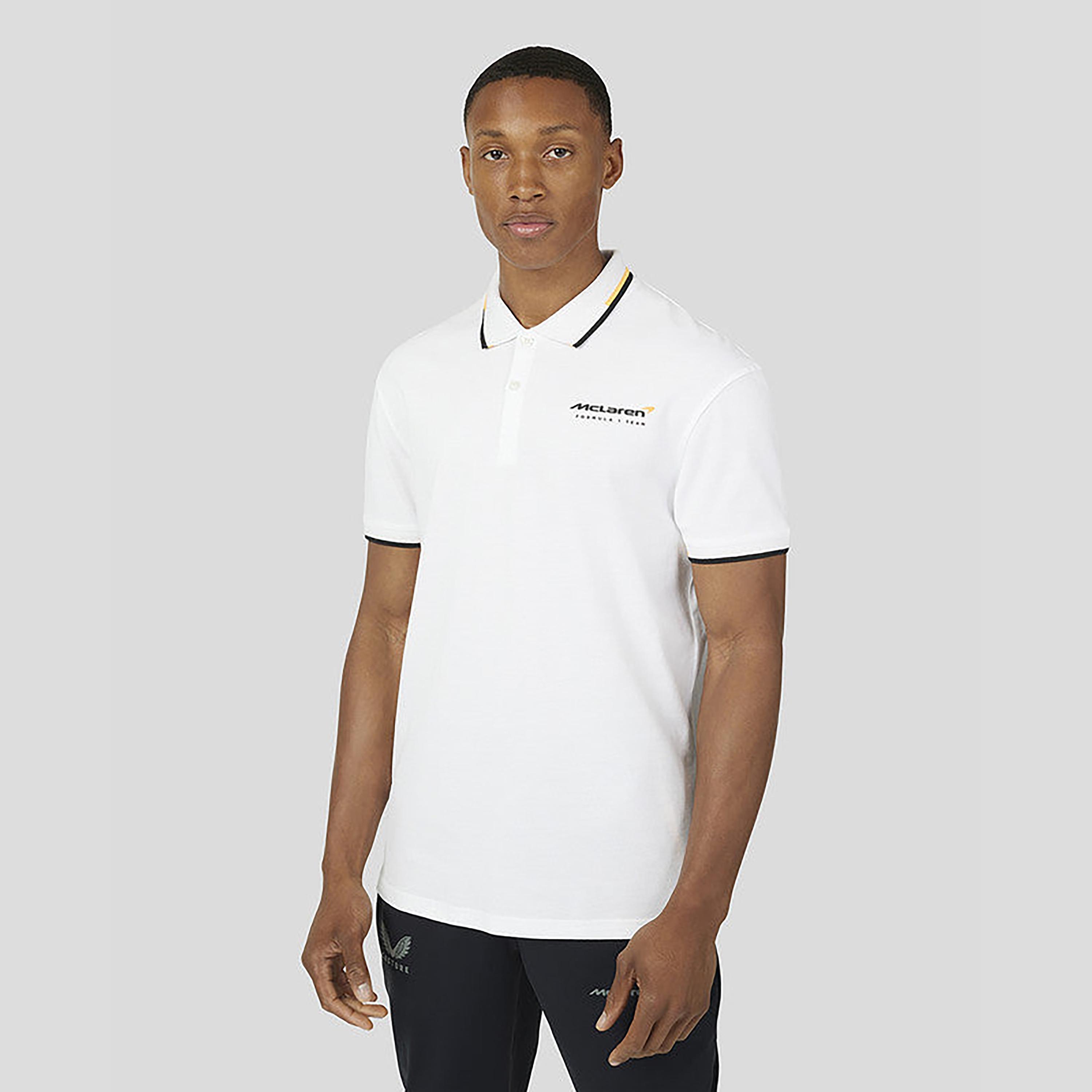 Castore Men's Collar Neck Short Sleeves Core Polo T-Shirt - White-men-clothing-sportswearandactivewear-tshirtsandpolos-image-1