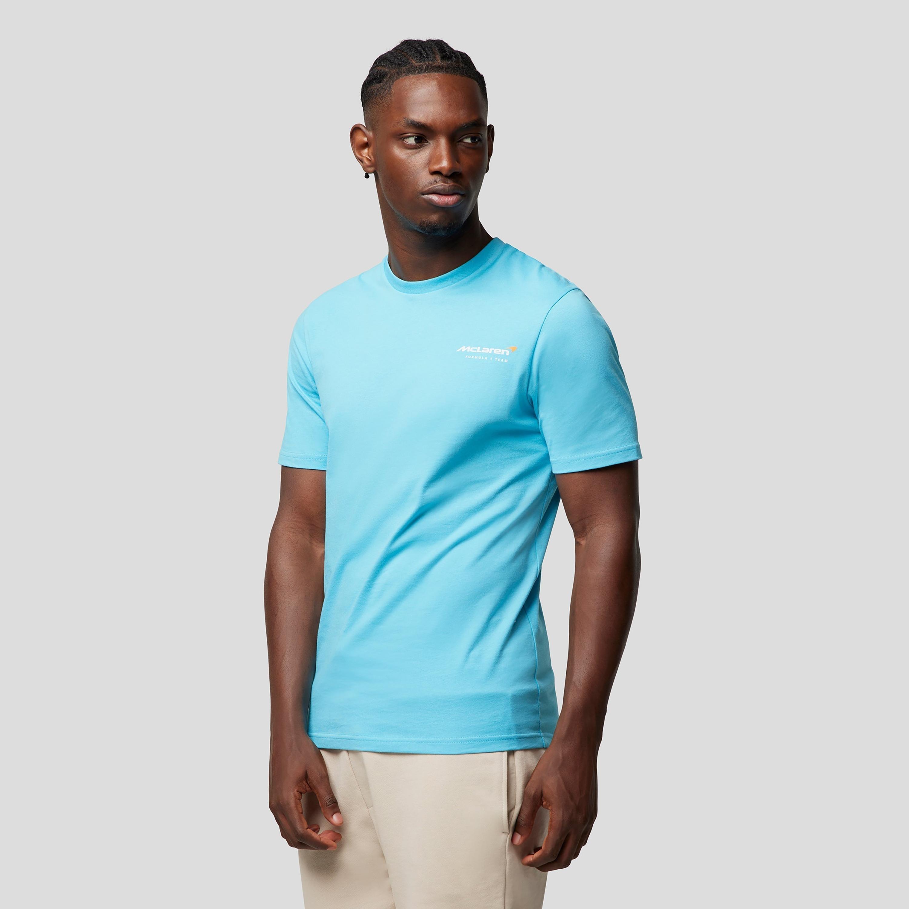 Castore Men's Round Neck Short Sleeves Aquarius Mclaren Dynamic Tee - Blue-men-clothing-sportswearandactivewear-tshirtsandpolos-image-1