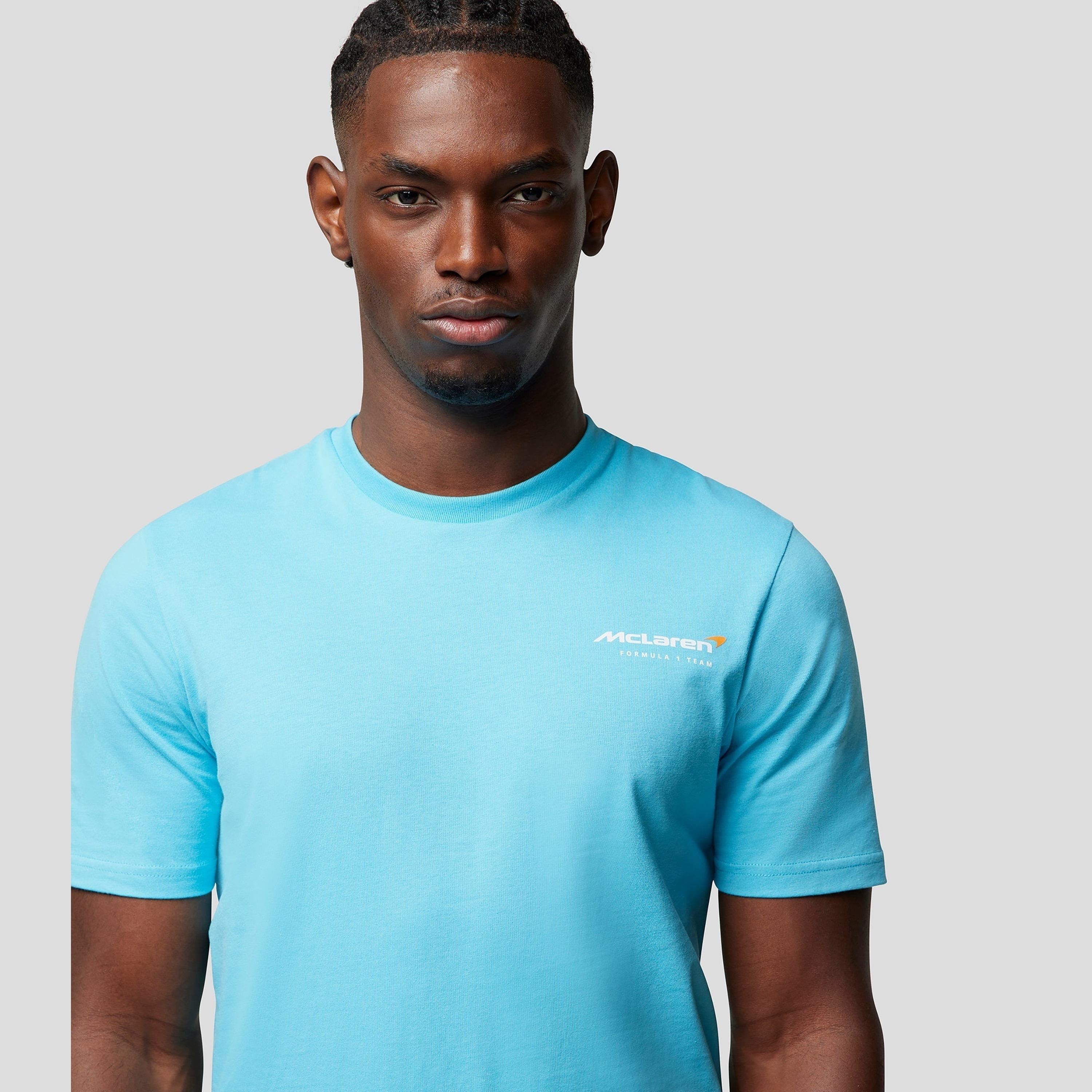 Castore Men's Round Neck Short Sleeves Aquarius Mclaren Dynamic Tee - Blue-men-clothing-sportswearandactivewear-tshirtsandpolos-image-4