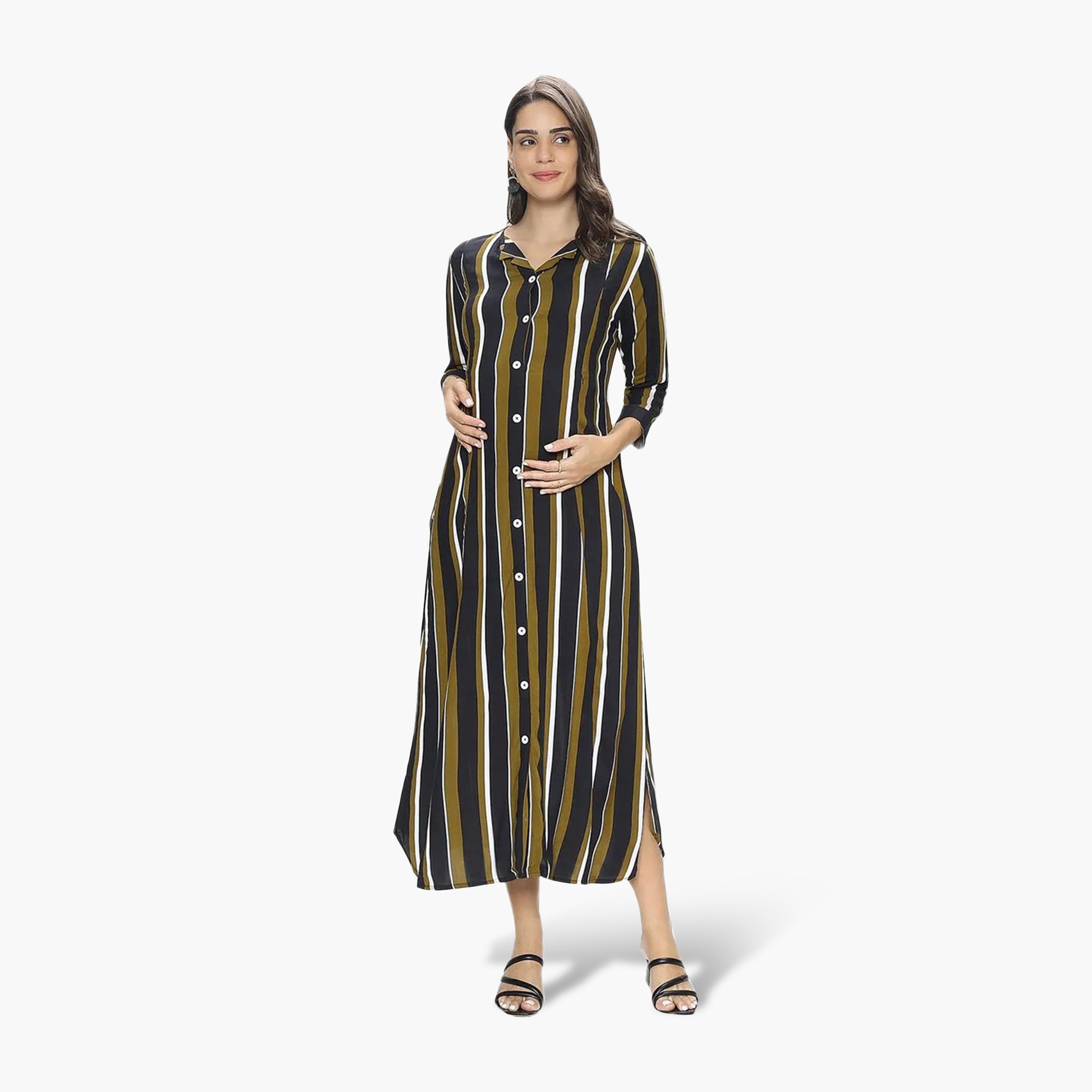 Tummy Rayon Maternity & Nursing Dress-women-clothing-maternity-dresses-image-1