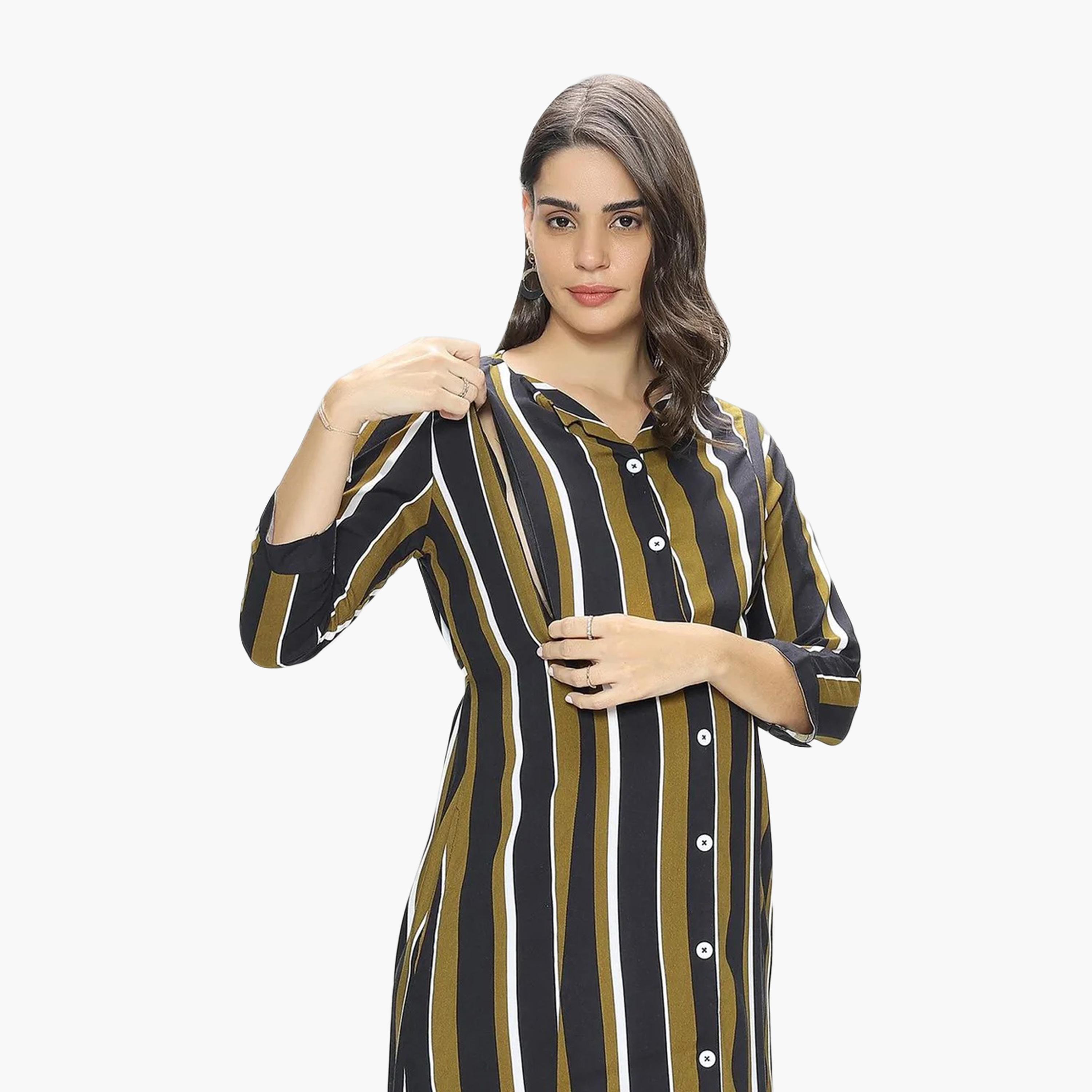Tummy Rayon Maternity & Nursing Dress-women-clothing-maternity-dresses-image-2