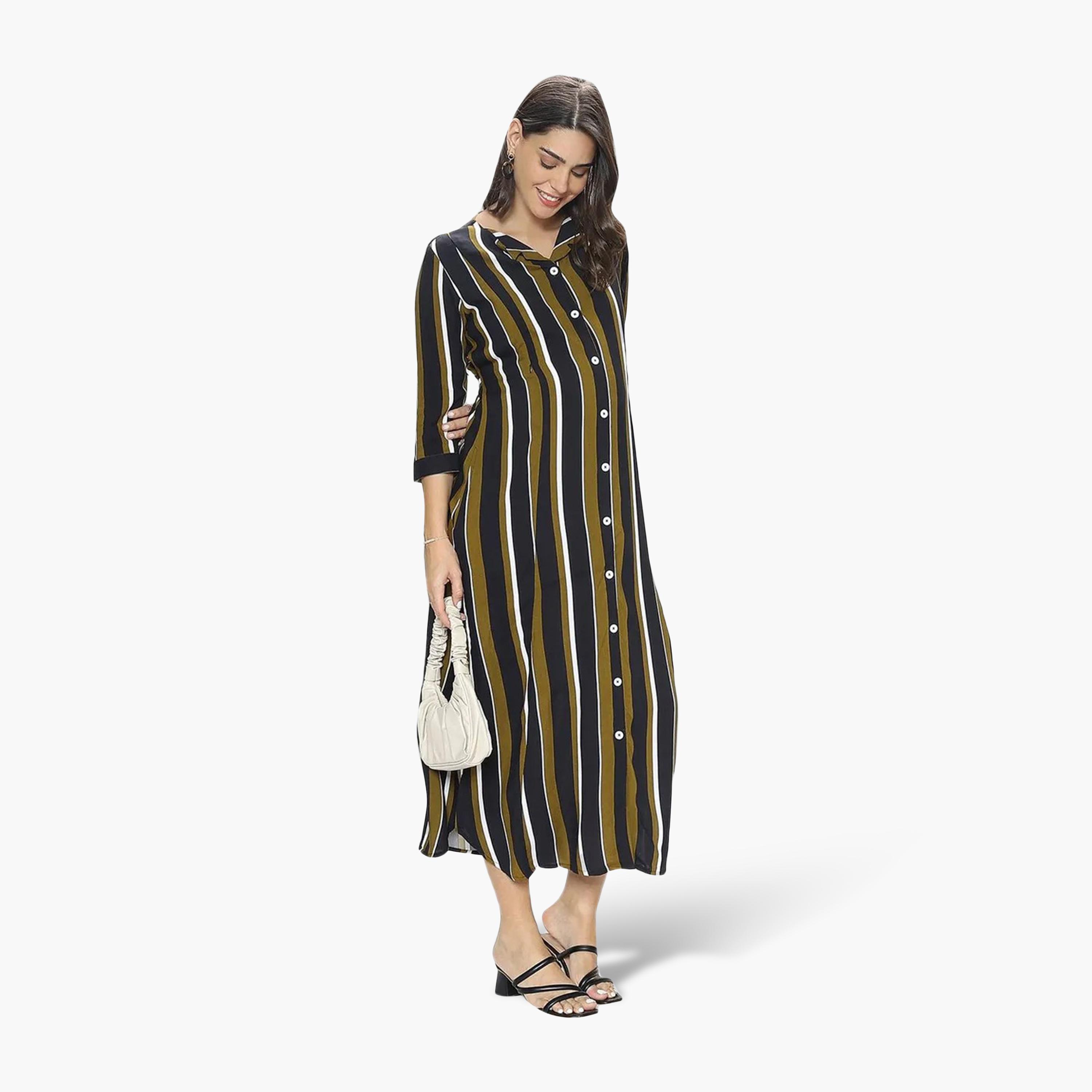 Tummy Rayon Maternity & Nursing Dress-women-clothing-maternity-dresses-image-3