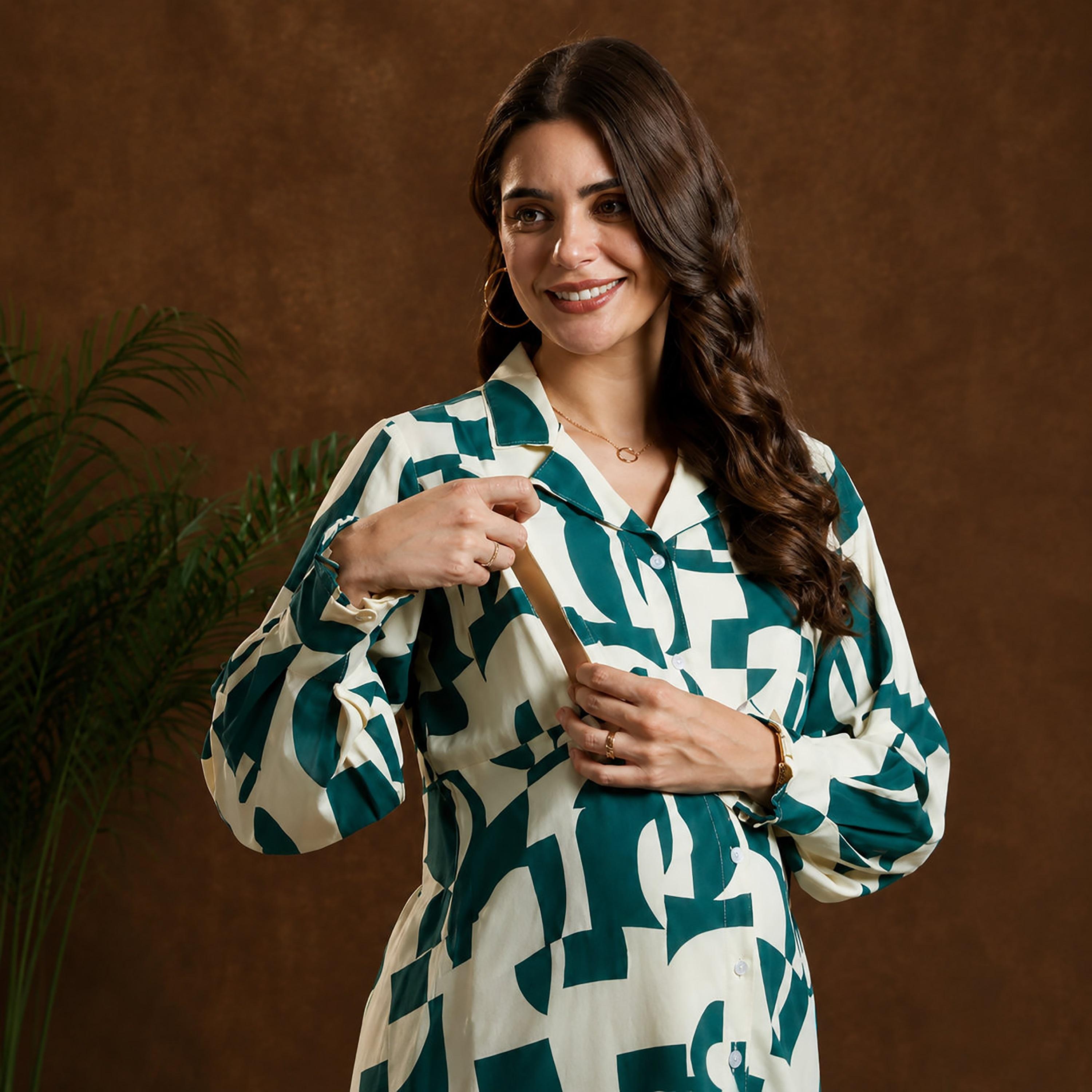 Tummy Rayon Maternity & Nursing Dress-women-clothing-maternity-dresses-image-2