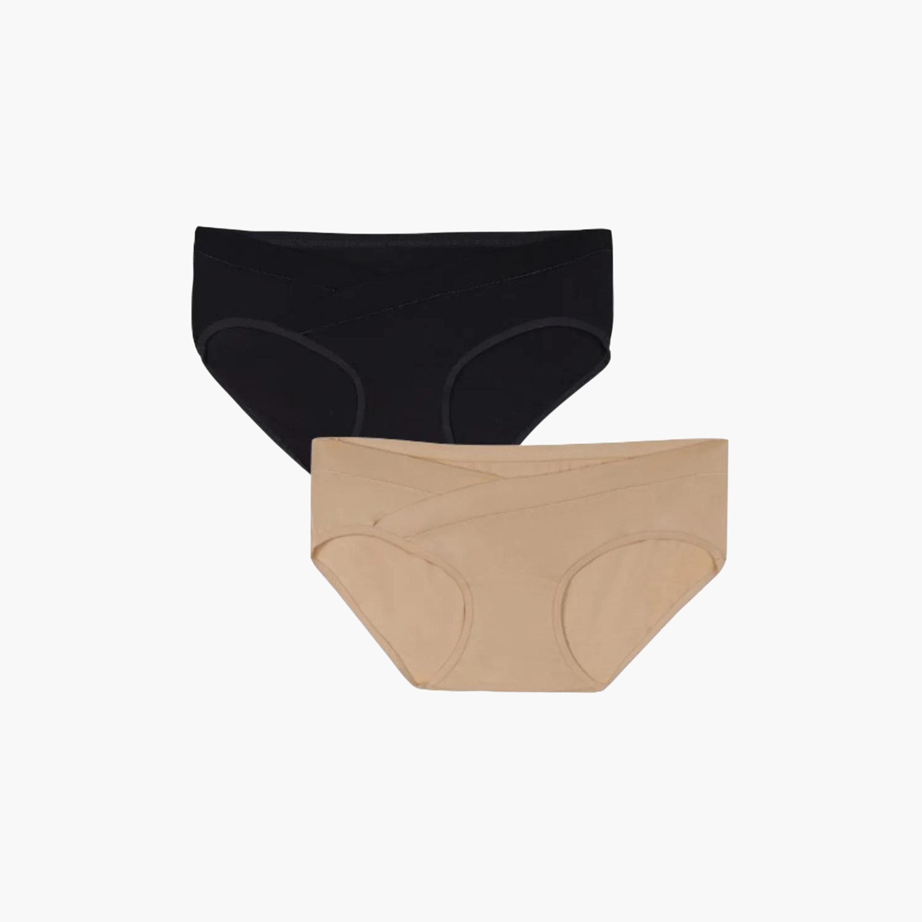 Tummy Pack of 2 Bamboo Cotton Low Waist Maternity Panties-women-clothing-maternity-lingerie-panties-image-1