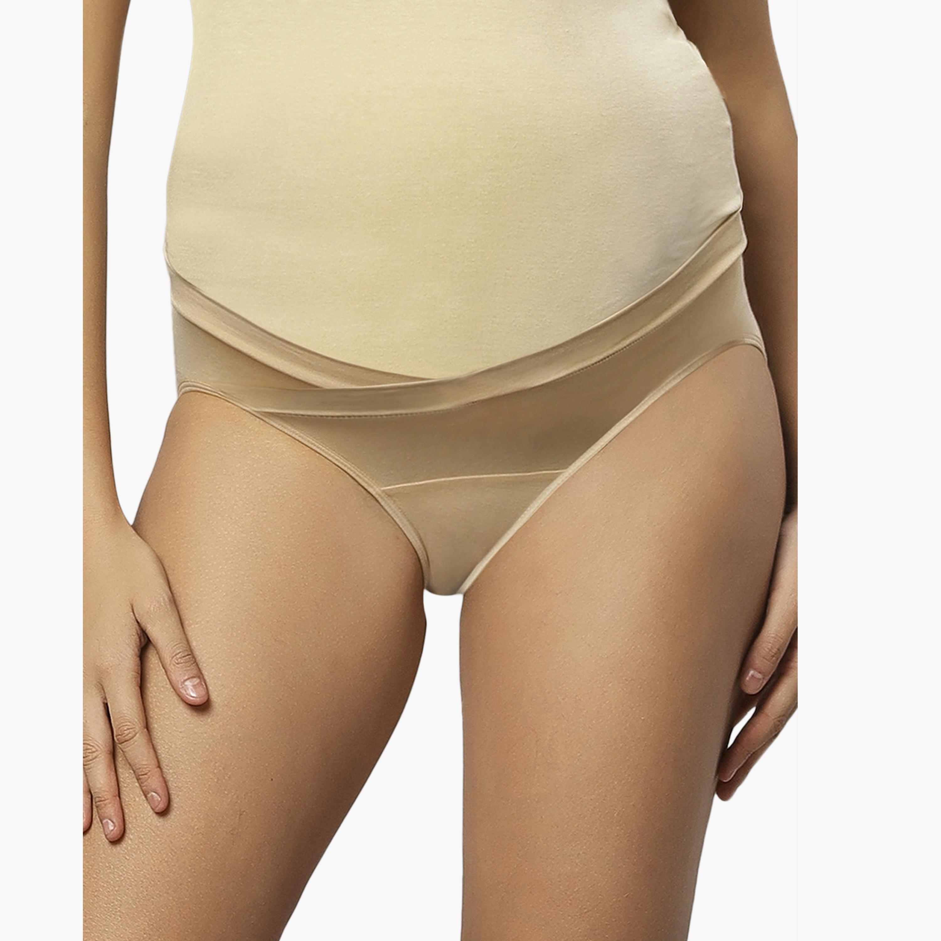 Tummy Pack of 5 Bamboo Cotton Low Waist Maternity Panties-women-clothing-maternity-lingerie-panties-image-3