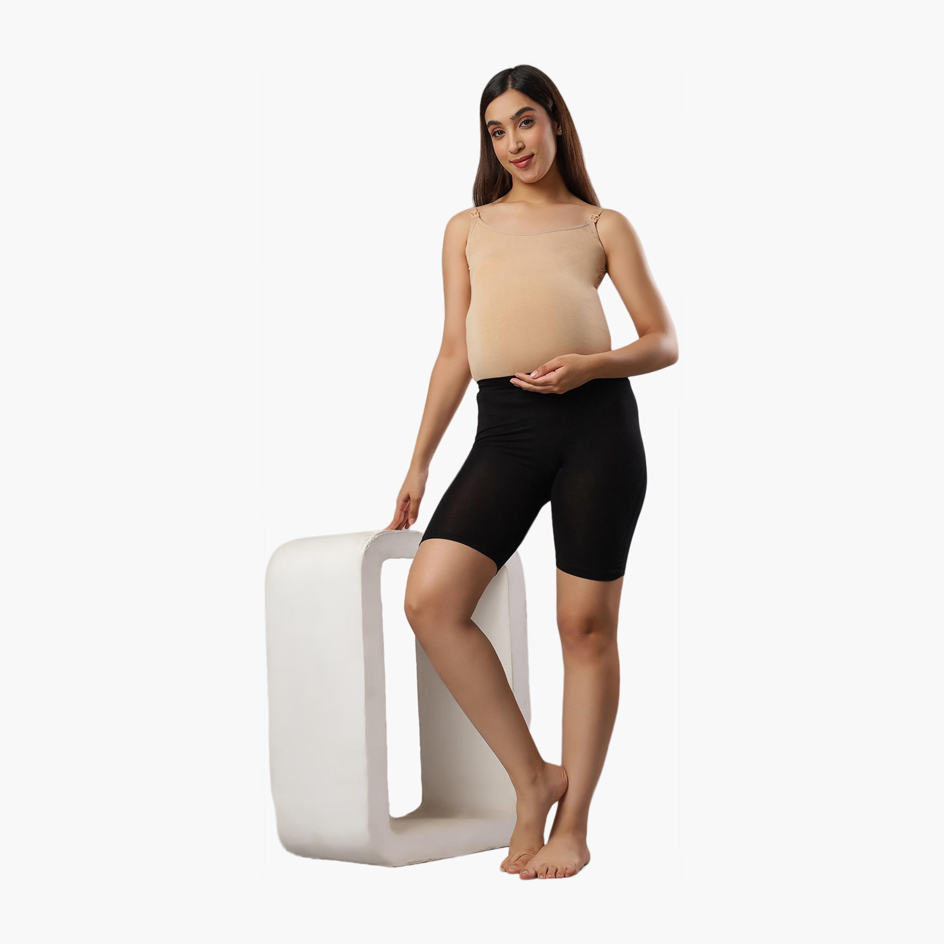 Tummy Bamboo Cotton Blend Over-Belly Maternity Shorts-women-clothing-maternity-lingerie-shapewear-image-11