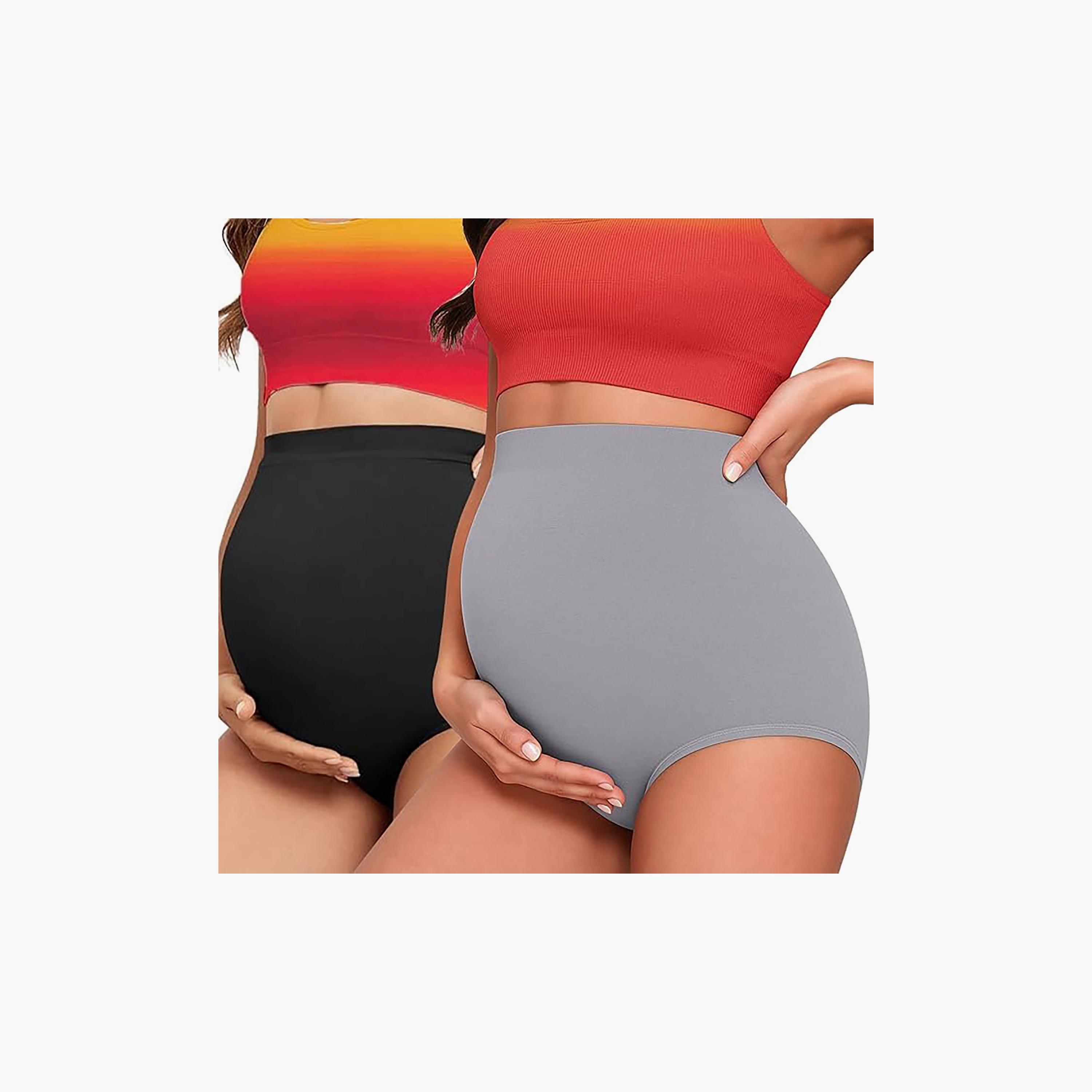Tummy Pack of 2 Bamboo Cotton High Waist Maternity Postpartum Panties-women-clothing-maternity-lingerie-shapewear-image-11