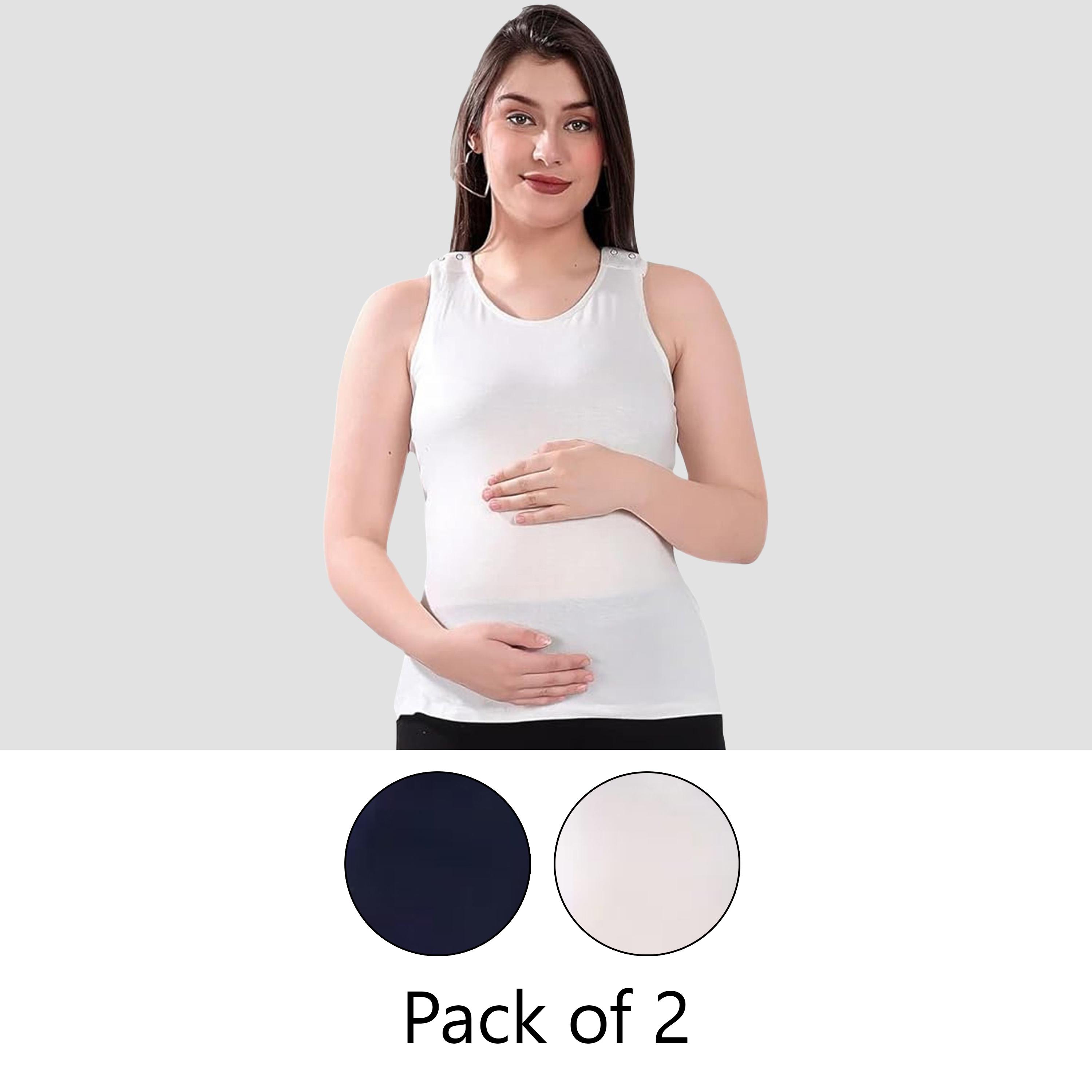 Tummy Pack of 2 Maternity & Nursing Tank Top-women-clothing-maternity-tops-image-1