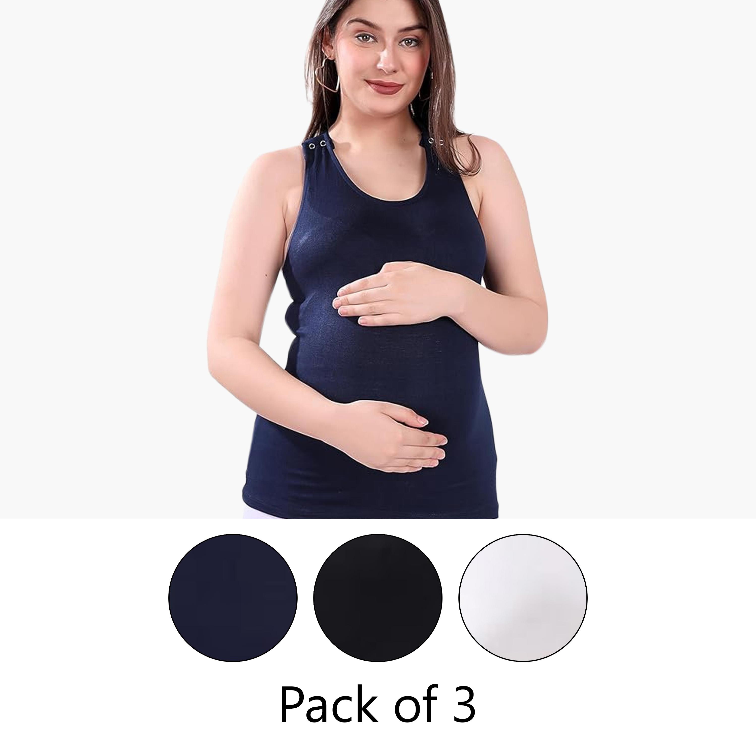 Tummy Pack of 3 Maternity & Nursing Tank Top-women-clothing-maternity-tops-image-1