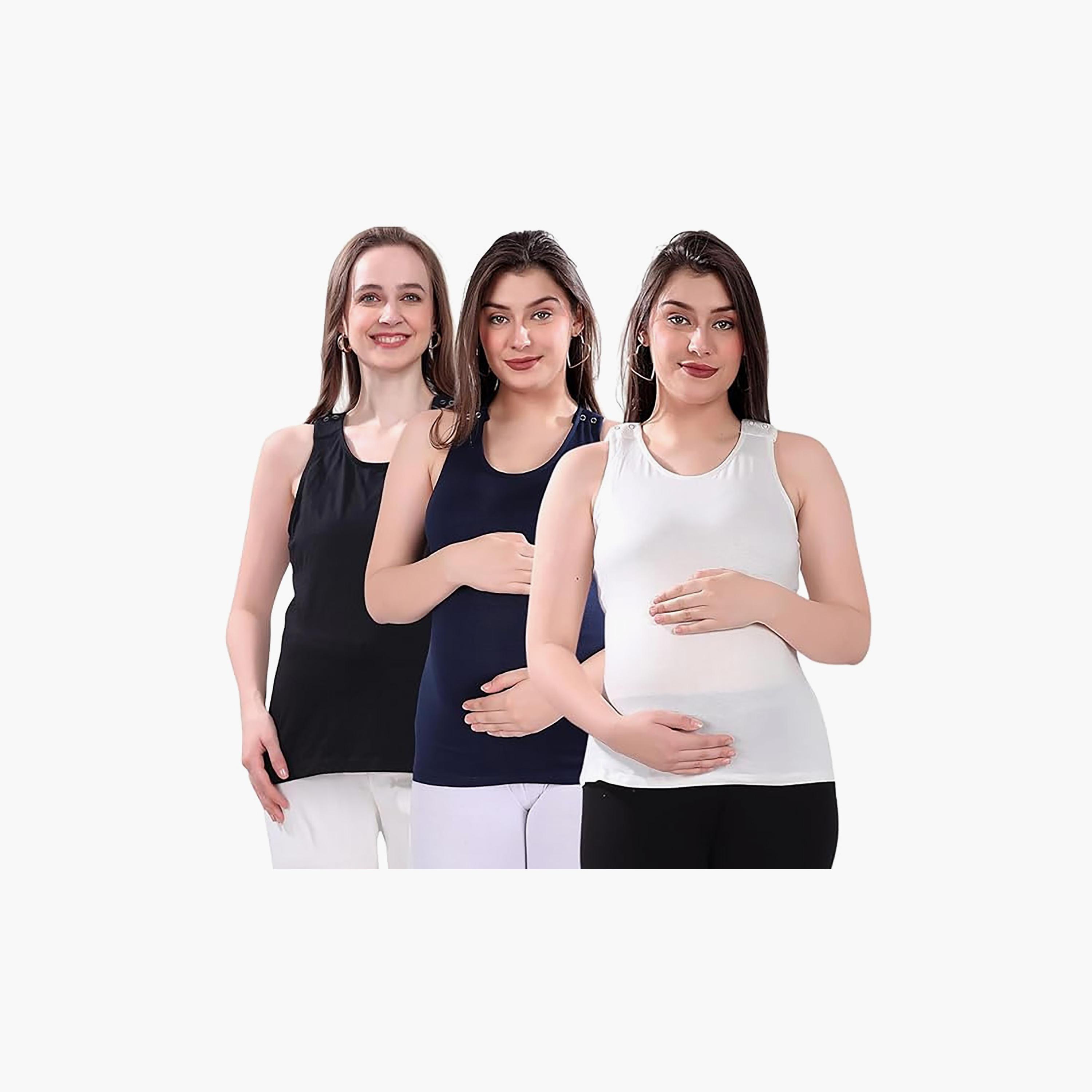 Tummy Pack of 3 Maternity & Nursing Tank Top-women-clothing-maternity-tops-image-8