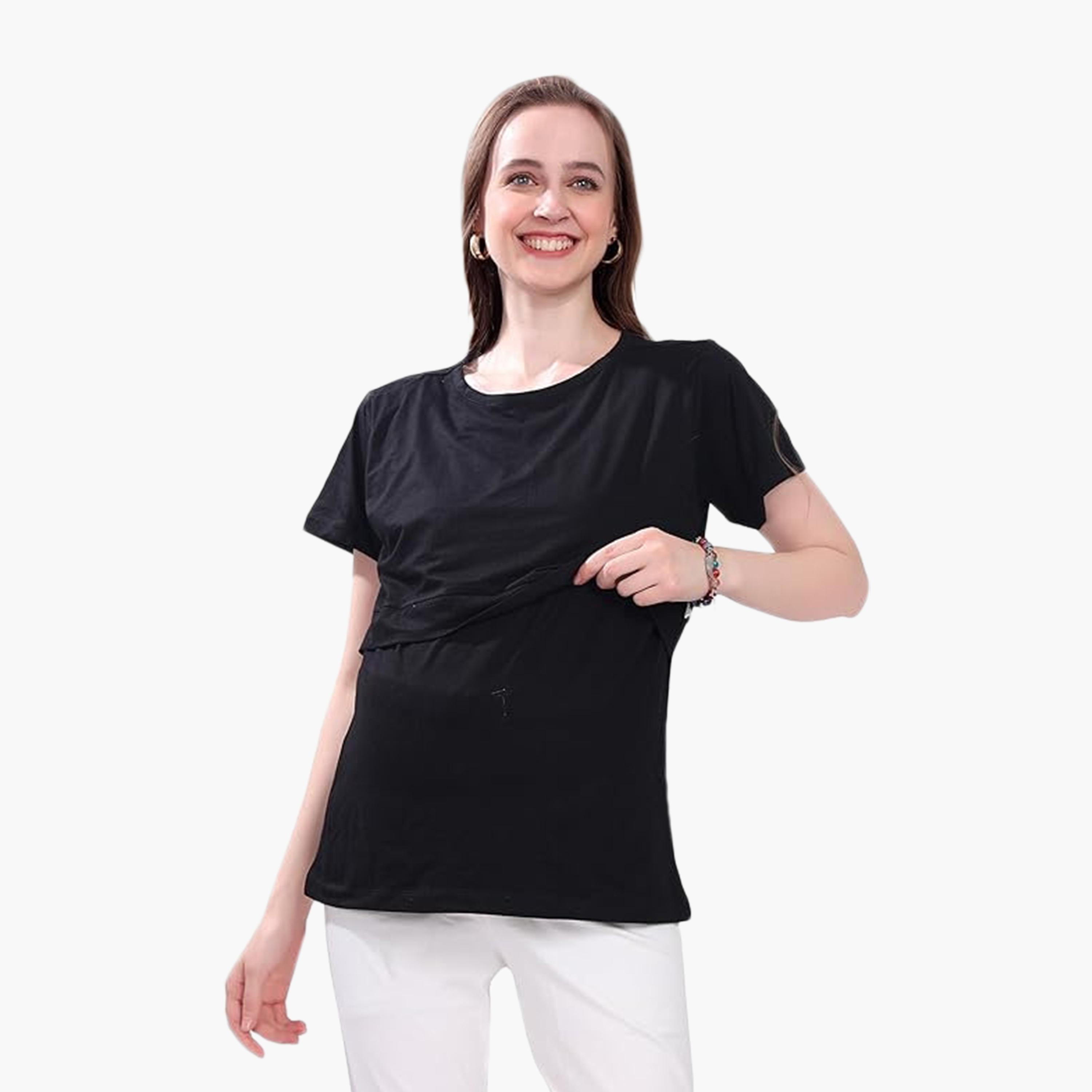 Tummy Stretchable Maternity T-Shirt-women-clothing-maternity-tops-image-1