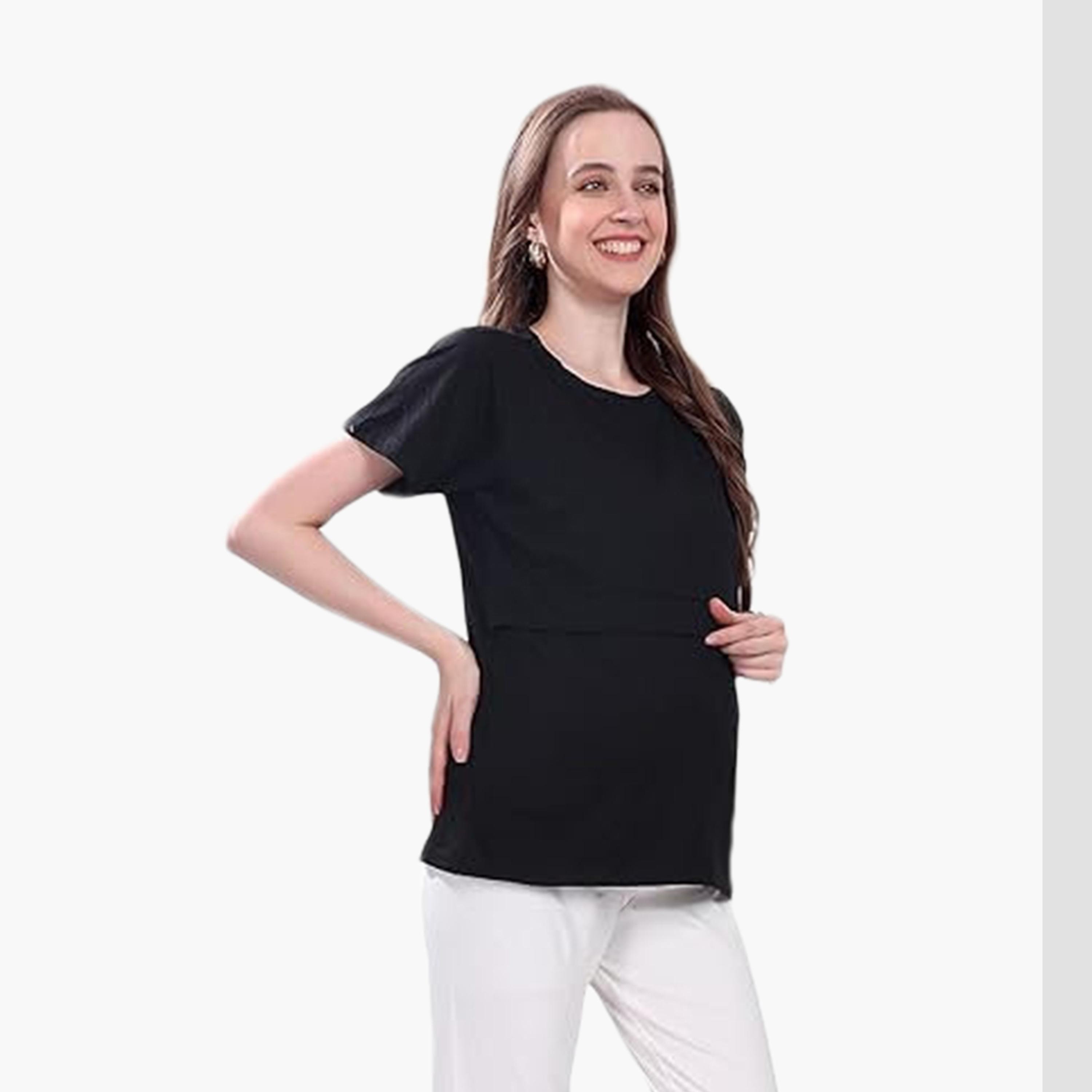 Tummy Stretchable Maternity T-Shirt-women-clothing-maternity-tops-image-3