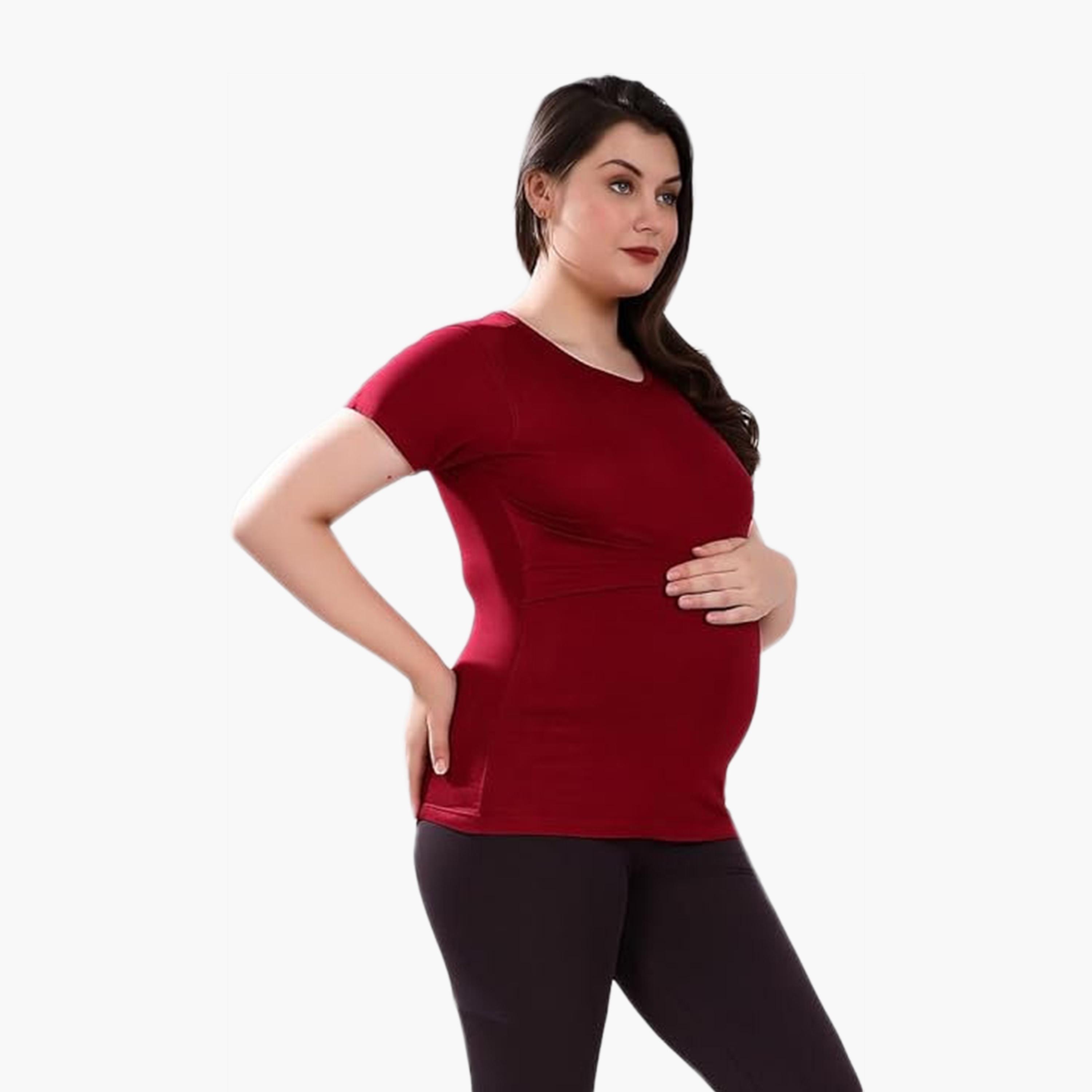 Tummy Stretchable Maternity T-Shirt-women-clothing-maternity-tops-image-2
