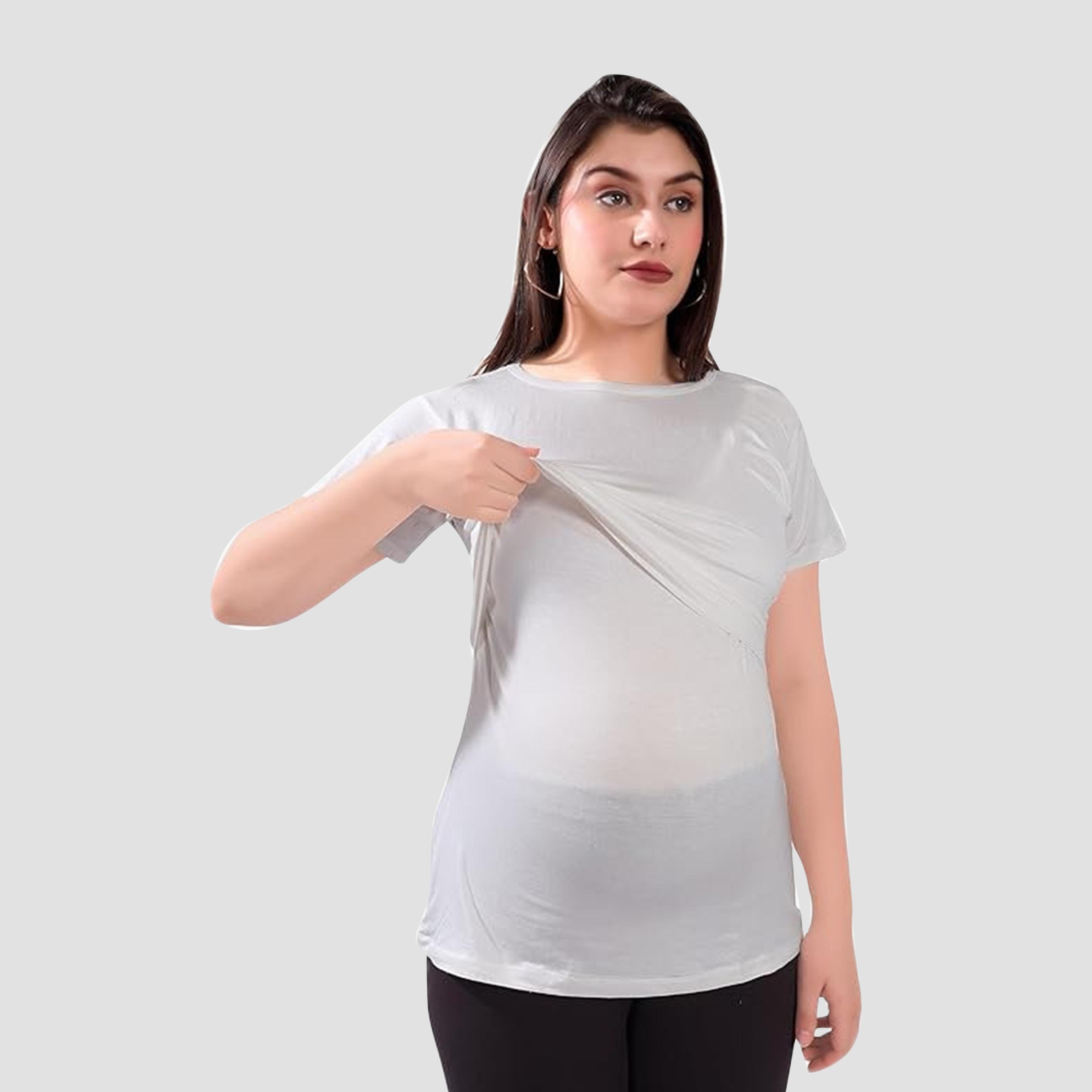 Tummy Stretchable Maternity T-Shirt-women-clothing-maternity-tops-image-1