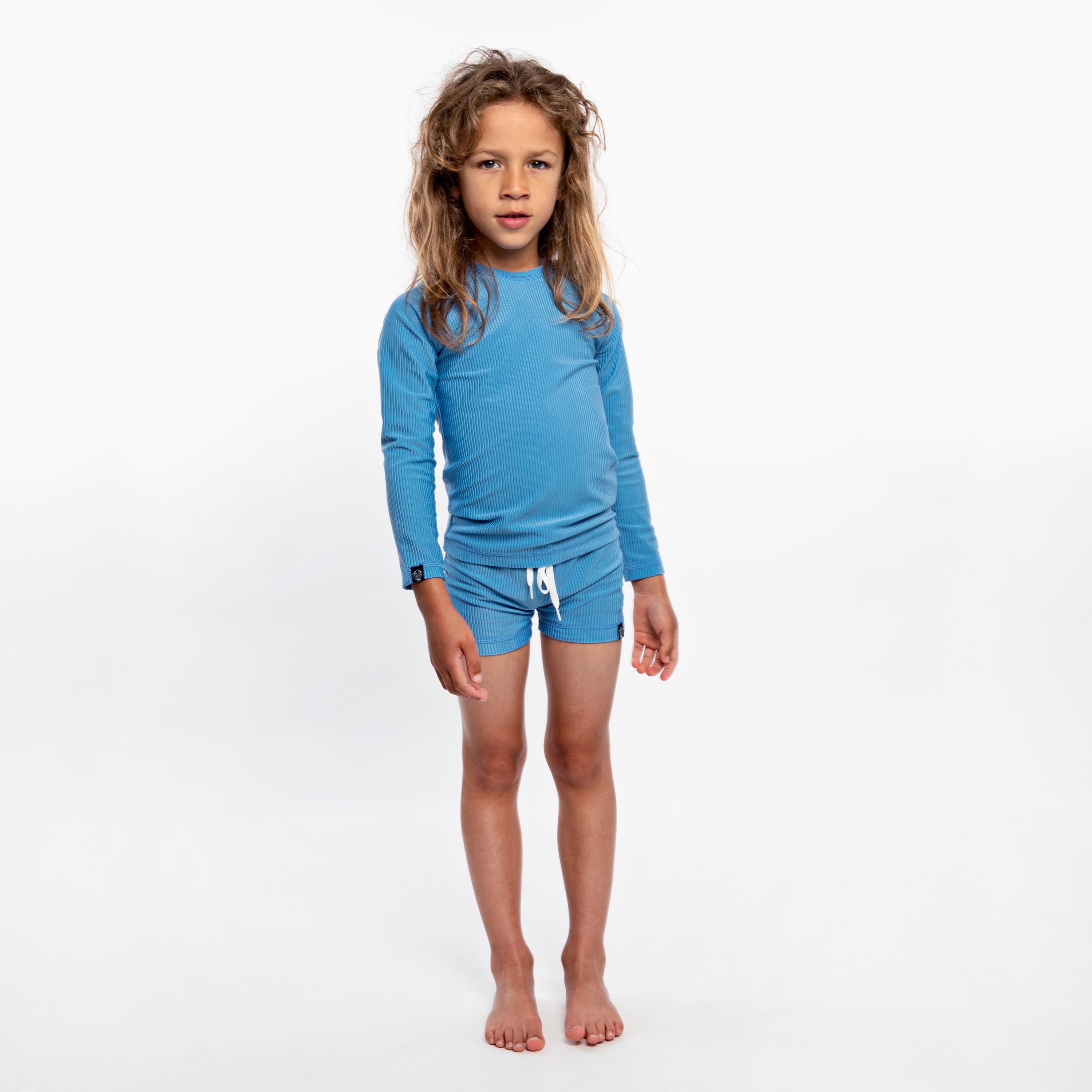تي شيرت سباحة مضلع رييف من بيتش آند بانديتس-sports-girls-clothing-swimwear-image-3